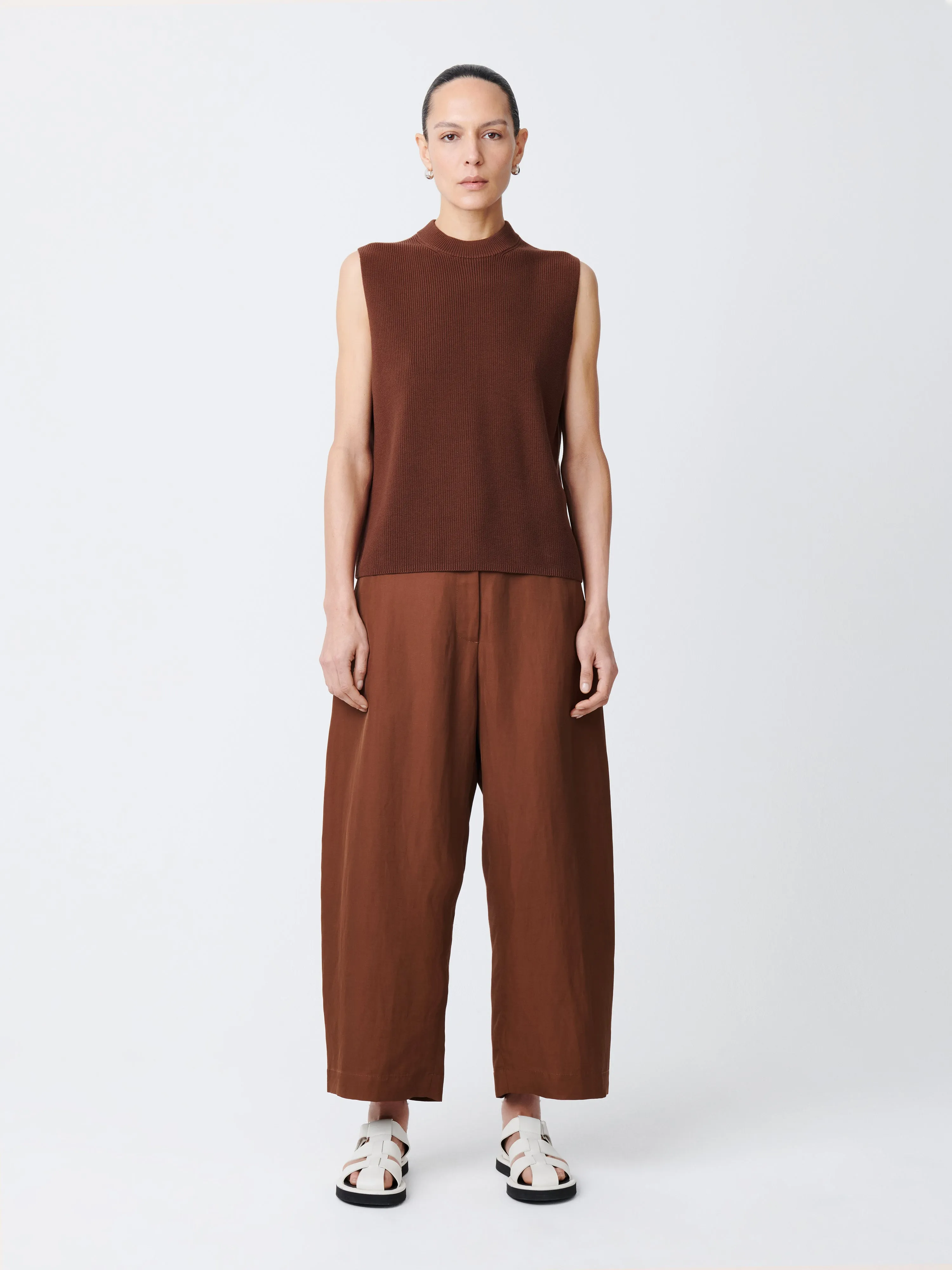 Chalco Pant in Carob Brown sold by Studio Nicholson