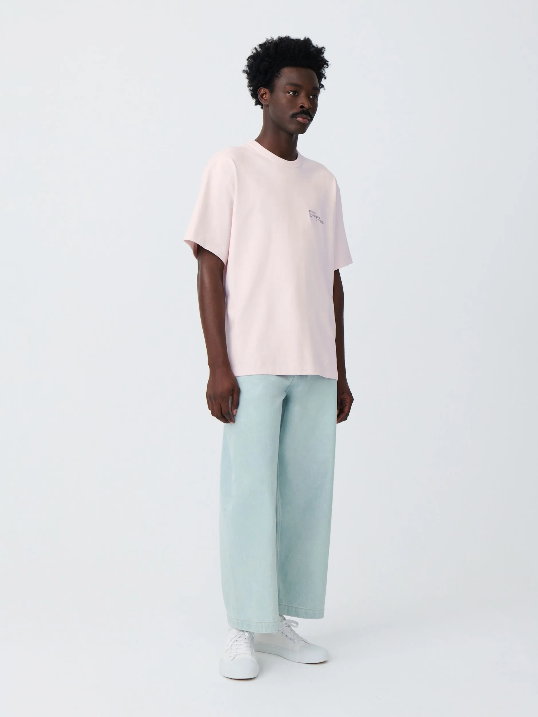 STUDIO NICHOLSON｜JEANS (ARAL DENIM PANT BLEACH WASH (A Studio Nicholson Blue Aral Jeans In Bleach Wash | ModeSens