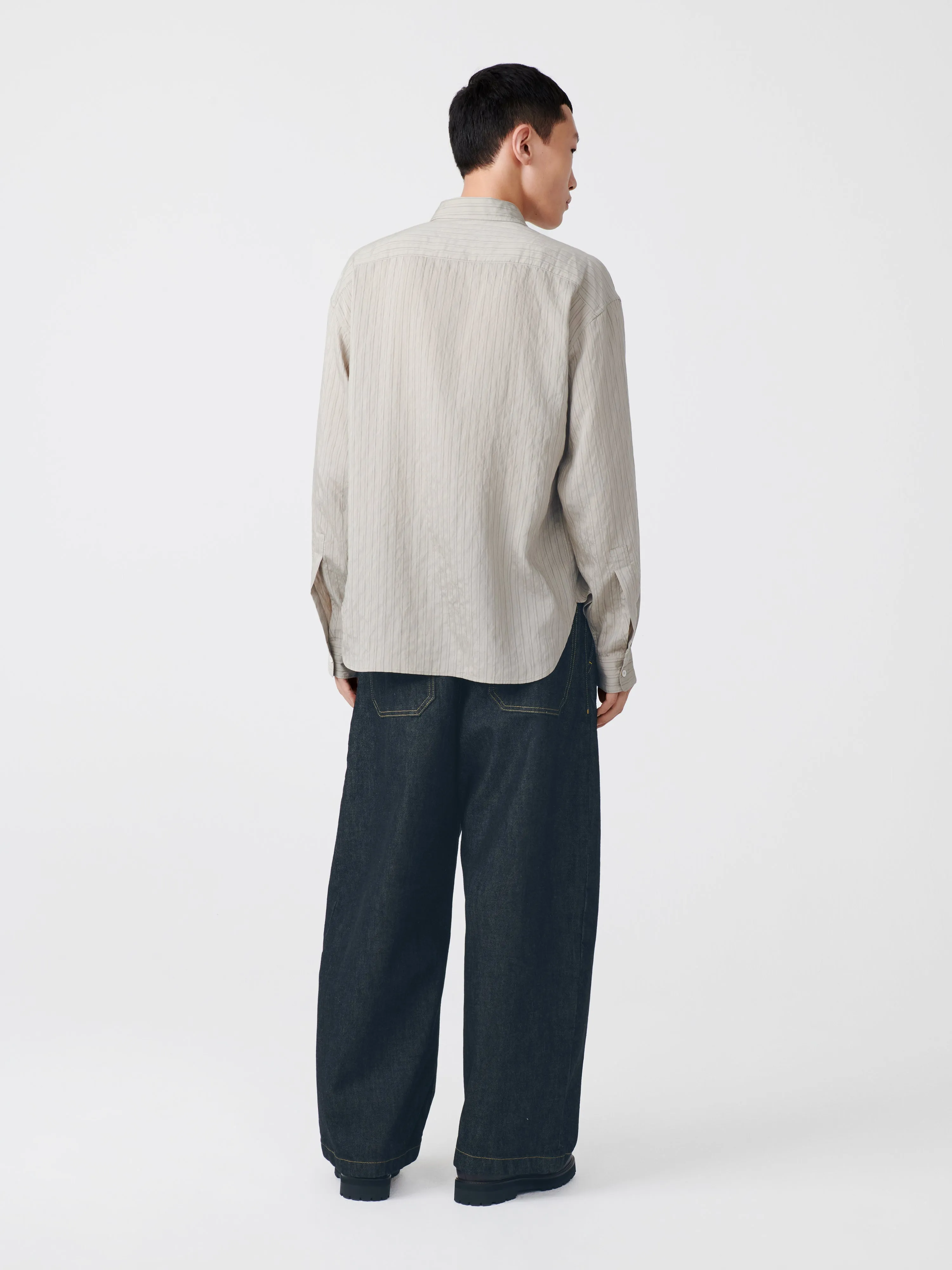 Salin Shirt in Pebble Black sold by Studio Nicholson product image thumbnail 3