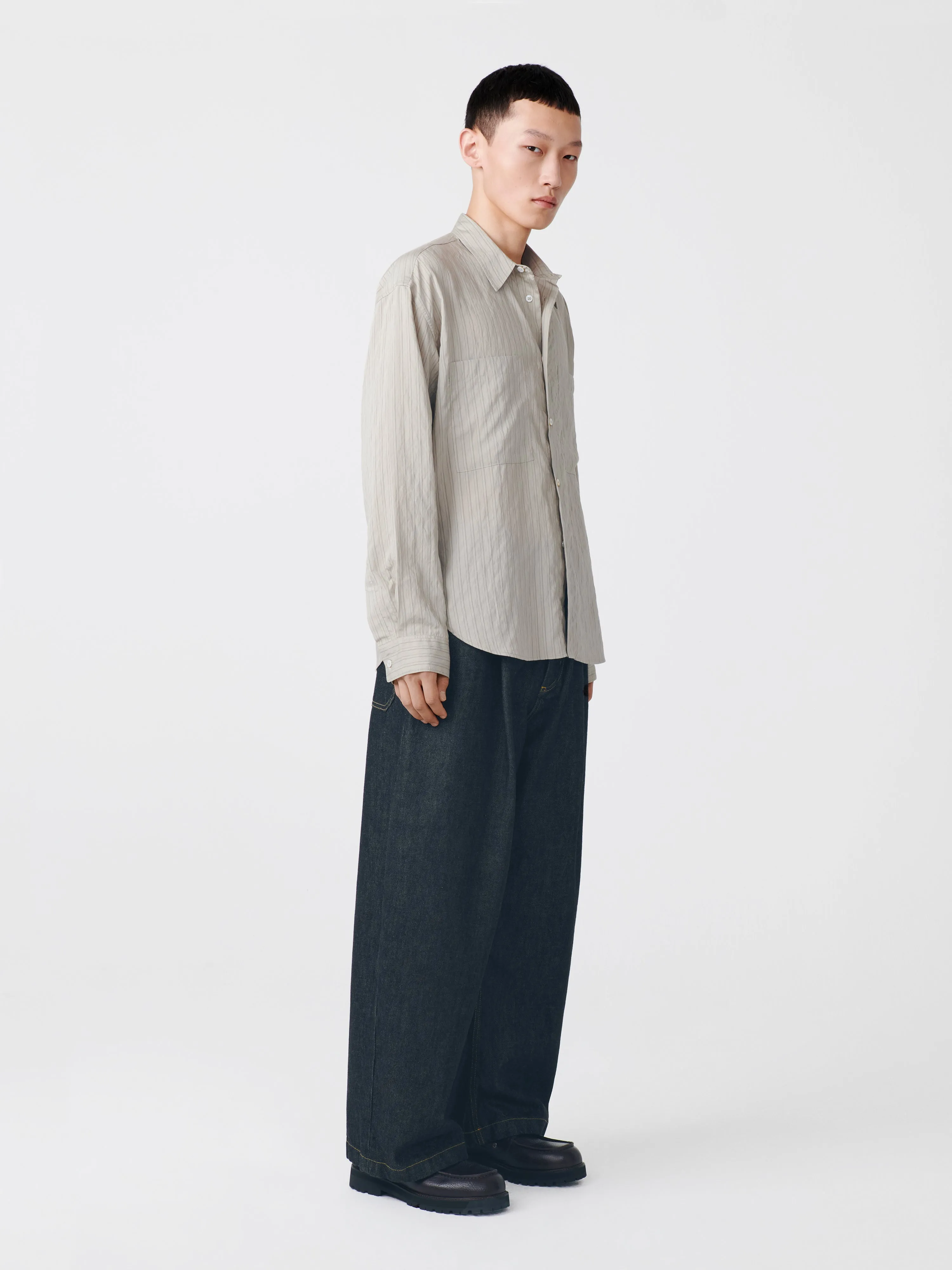 Salin Shirt in Pebble Black sold by Studio Nicholson product image thumbnail 2