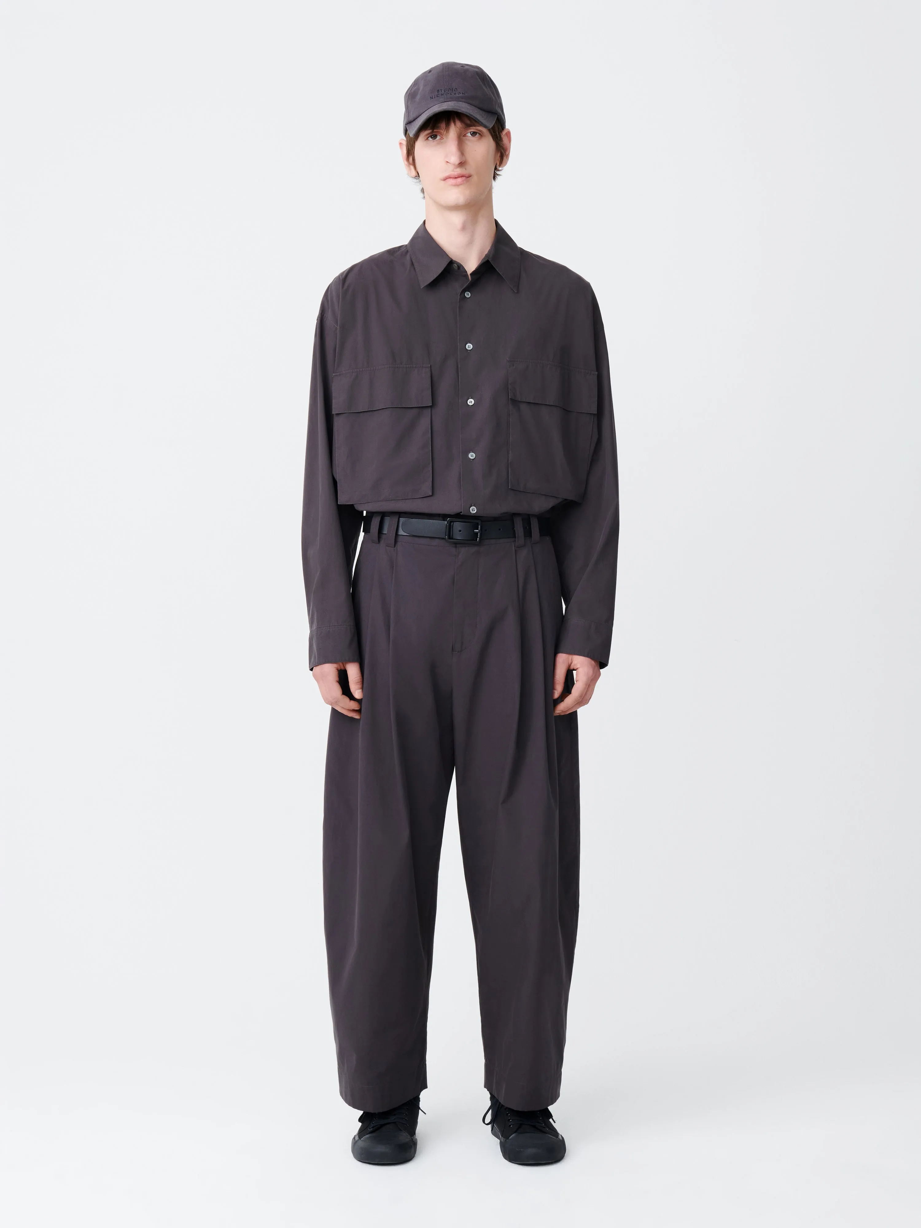 Yale Pant in Asphalt sold by Studio Nicholson