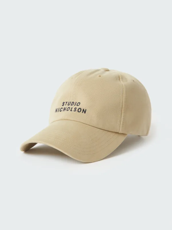 ◆STUDIO NICHOLSON◆ Logo Ball Cap Black Grape CAPSNM1168BLA Logo Cap in Black Grape | Parallel