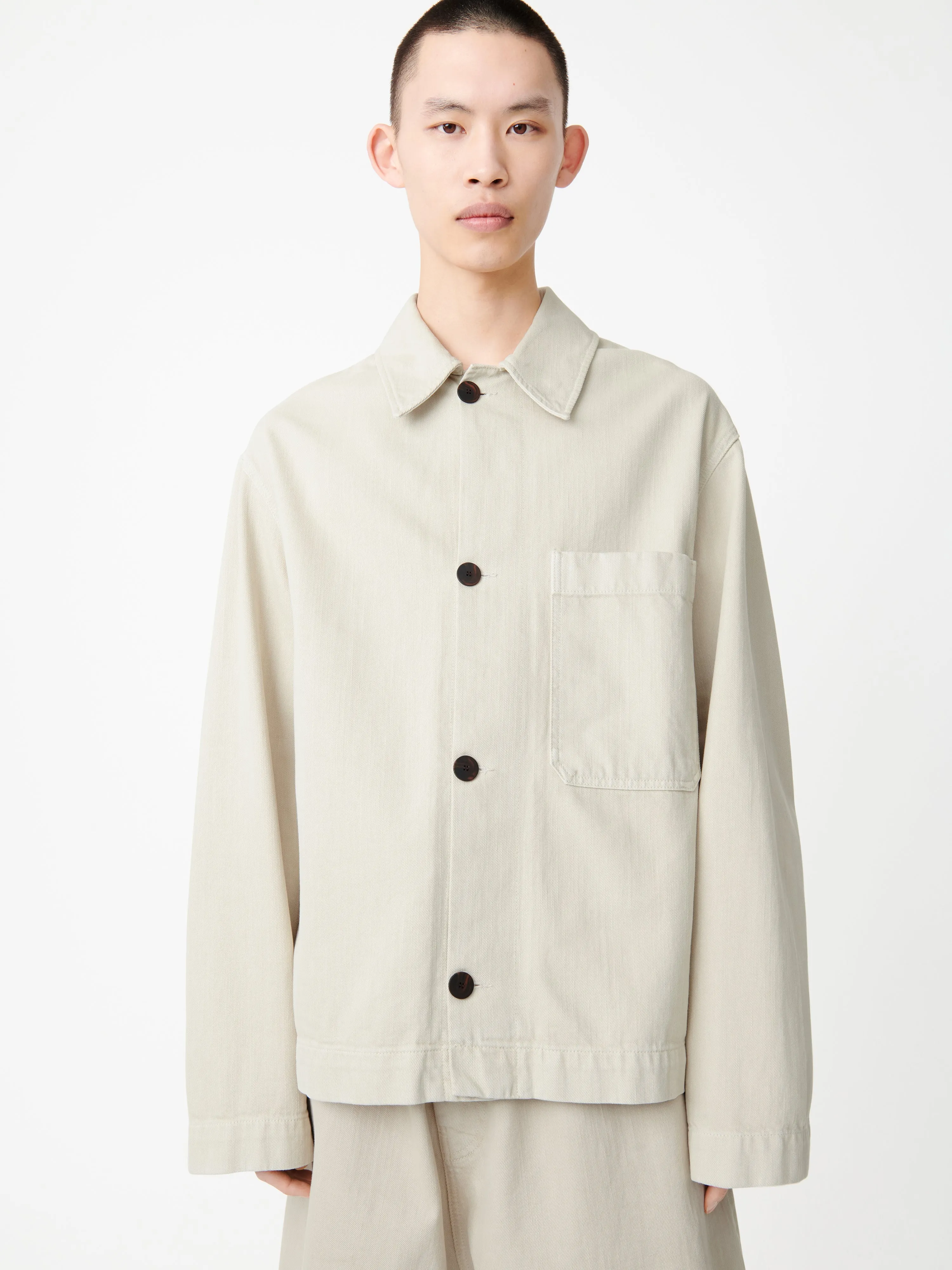 Ease Denim Jacket in Dove sold by Studio Nicholson