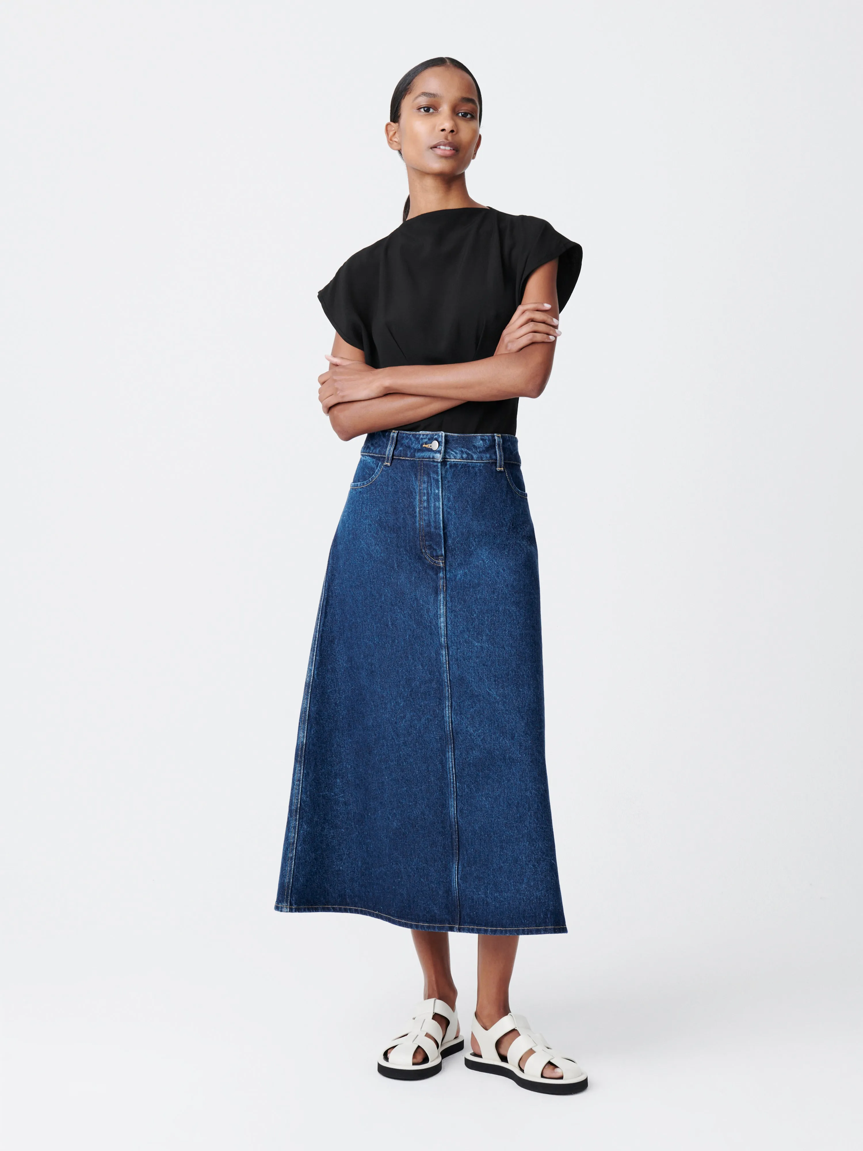 Baringo Denim Skirt in Indigo Wash sold by Studio Nicholson product image thumbnail 2