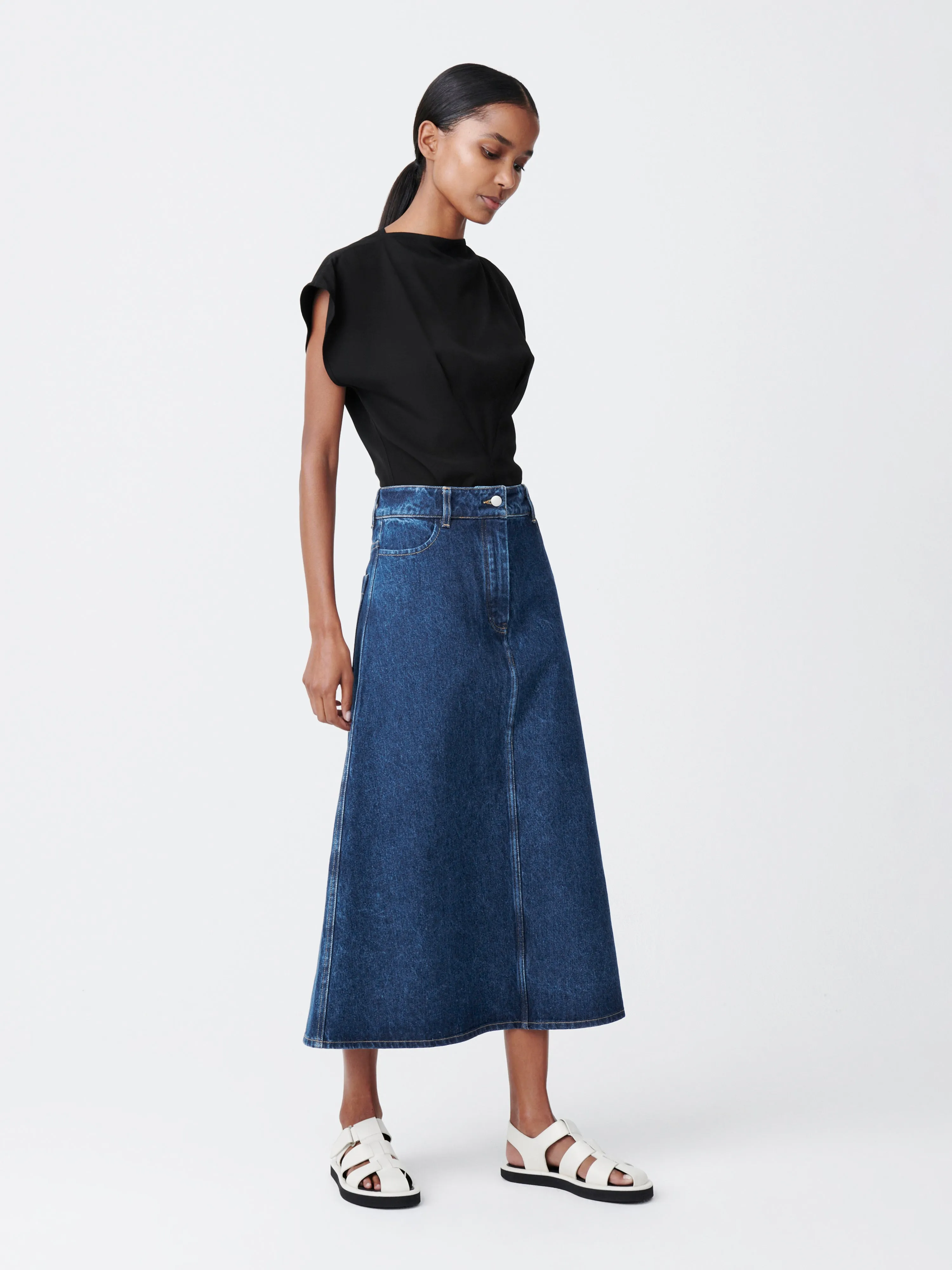 Baringo Denim Skirt in Indigo Wash sold by Studio Nicholson product image thumbnail 3