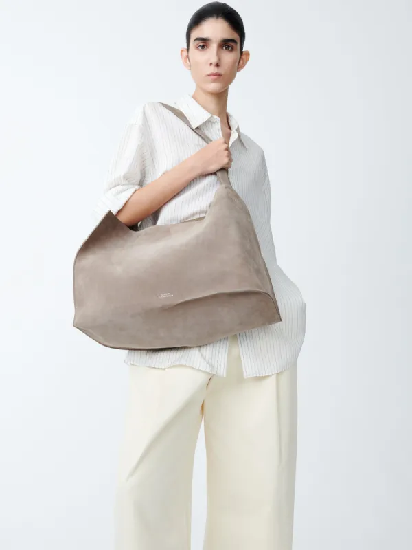 Doublet Suede Bag in Clay sold by Studio Nicholson