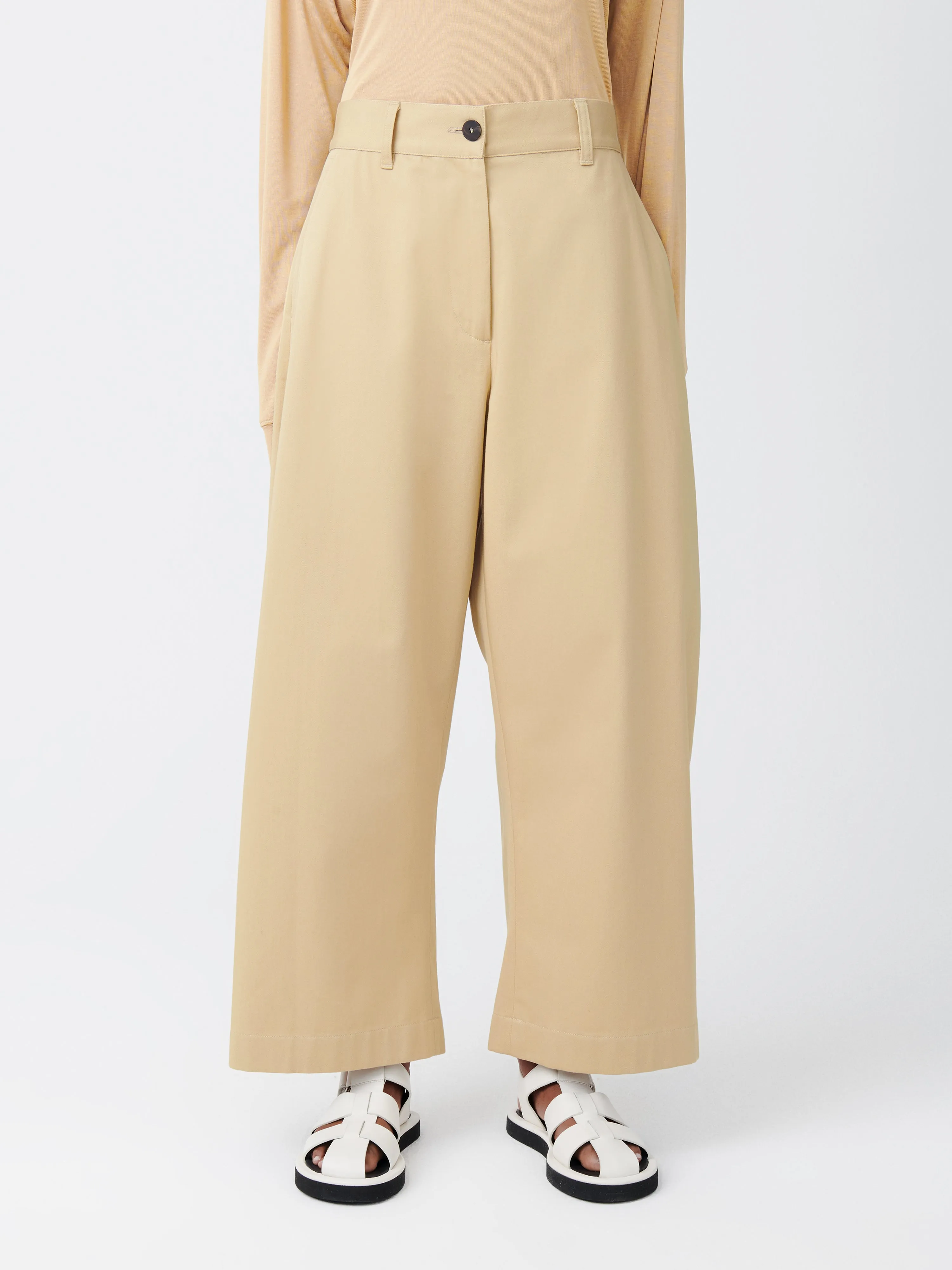 Chalco Twill Pant in Sand sold by Studio Nicholson product image thumbnail 4