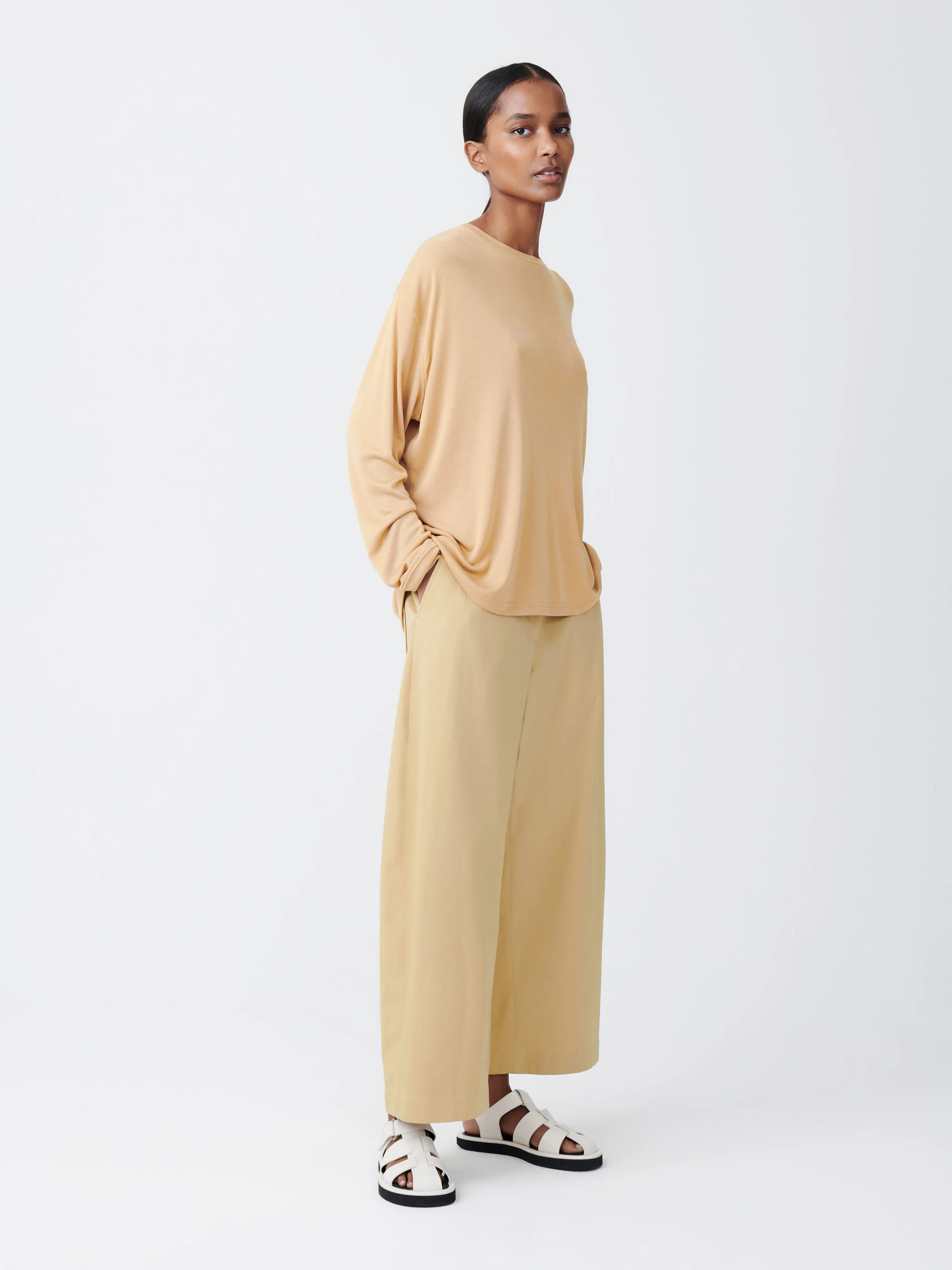 Chalco Twill Pant in Sand sold by Studio Nicholson product image thumbnail 2