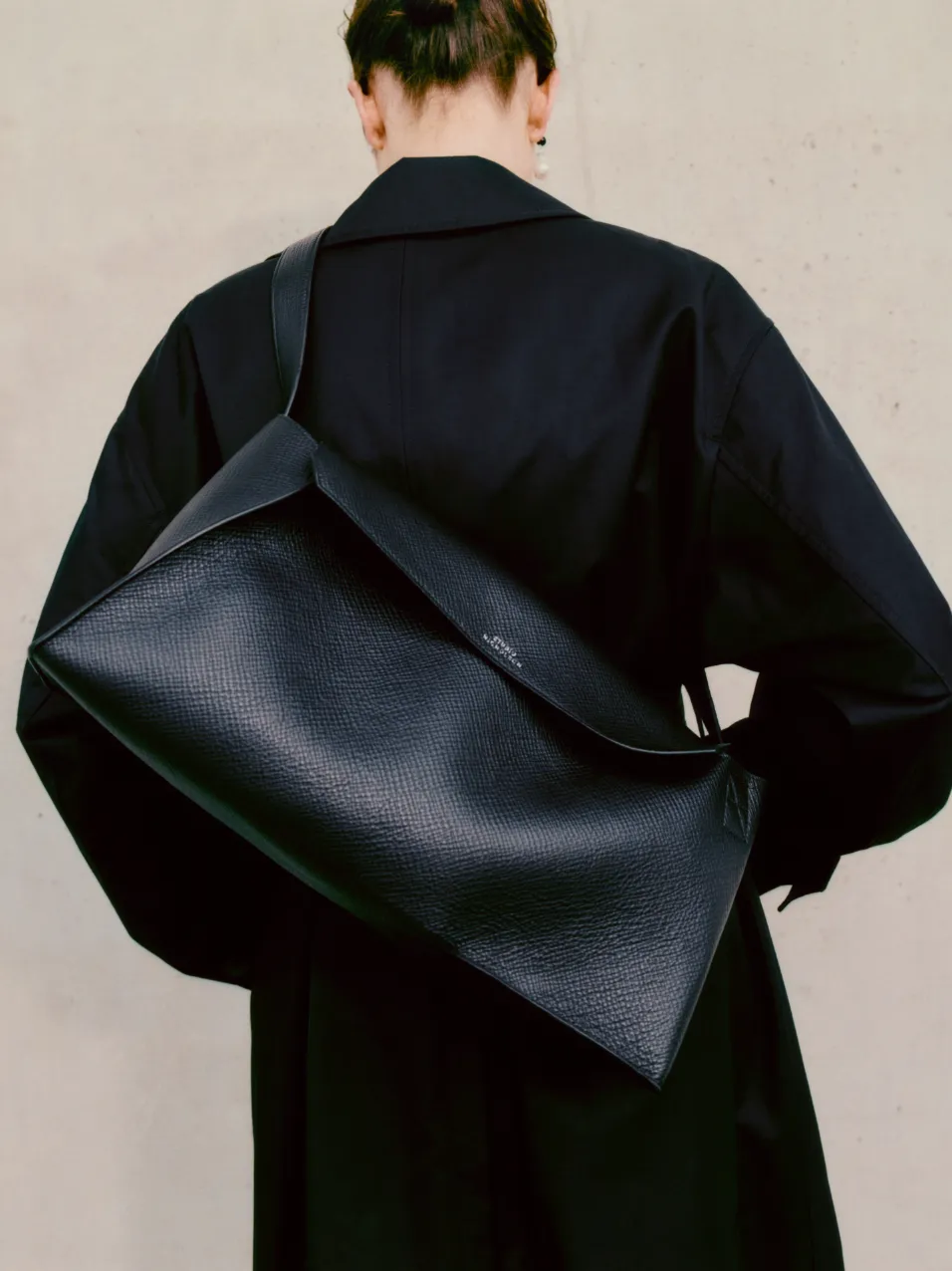Shiboru Leather Bag in Black sold by Studio Nicholson product image thumbnail 2