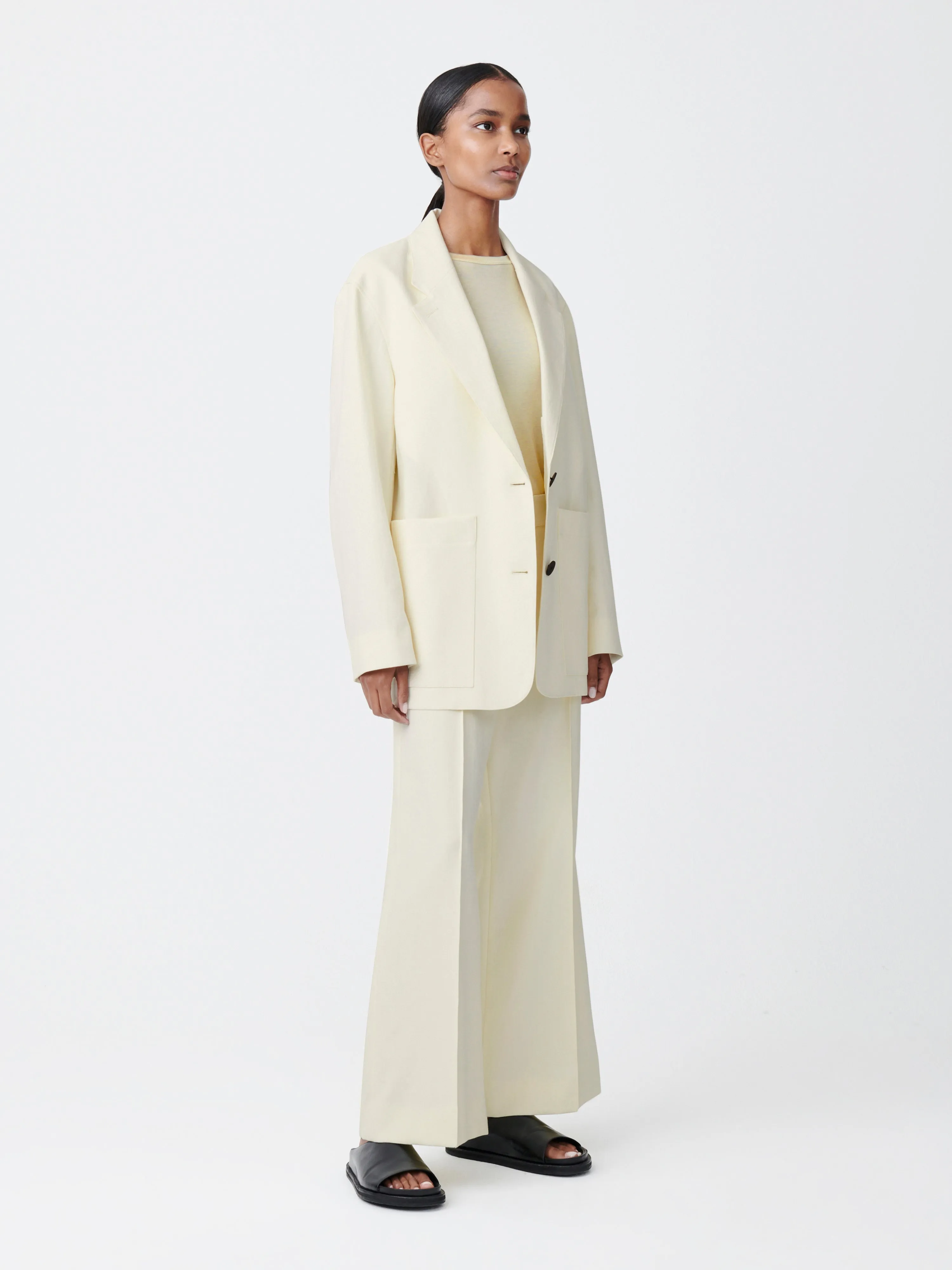 Conde Dry Cotton Jacket in Parchment sold by Studio Nicholson product image thumbnail 3