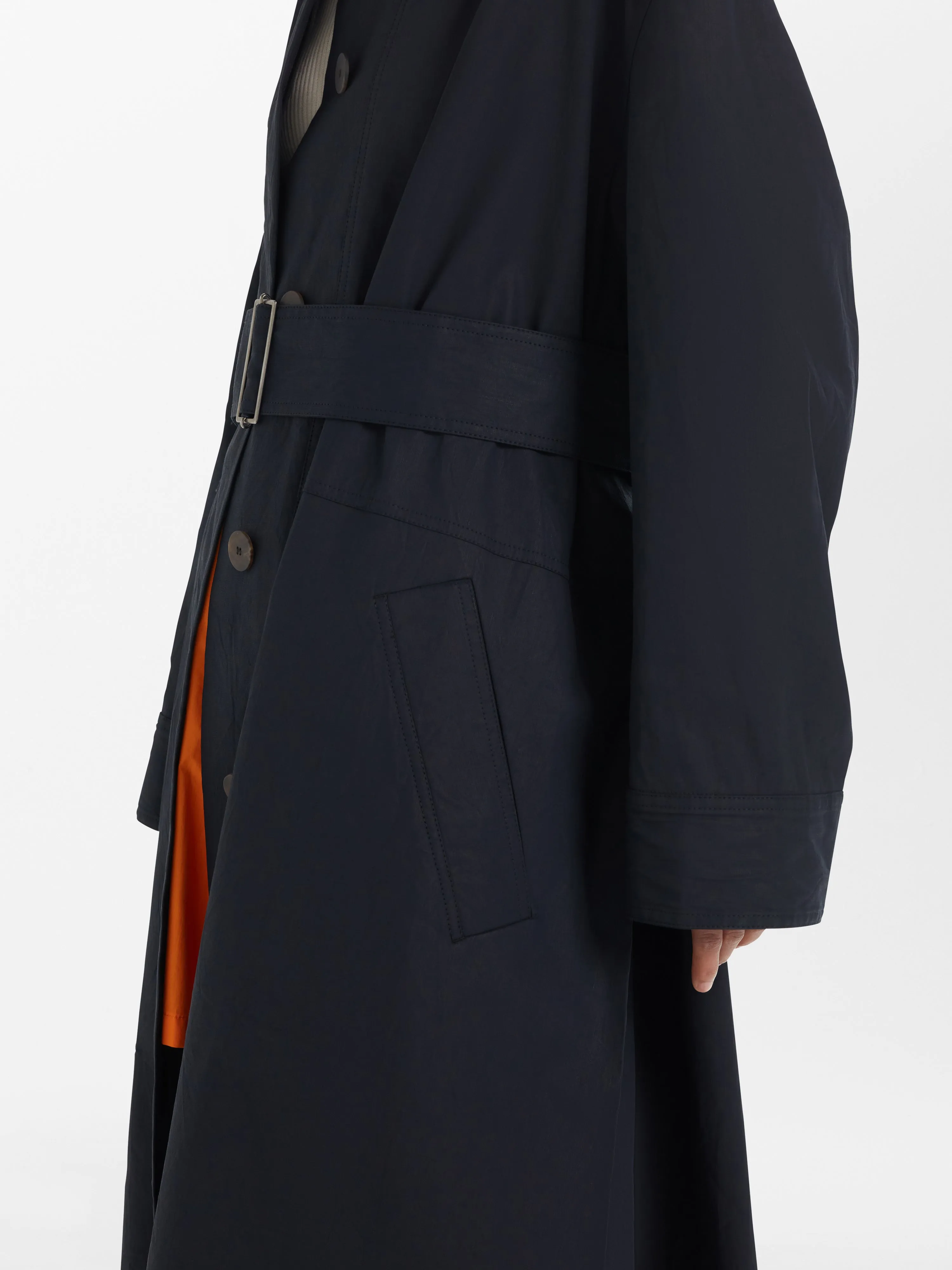 Monterry Coat in Darkest Navy sold by Studio Nicholson product image thumbnail 4