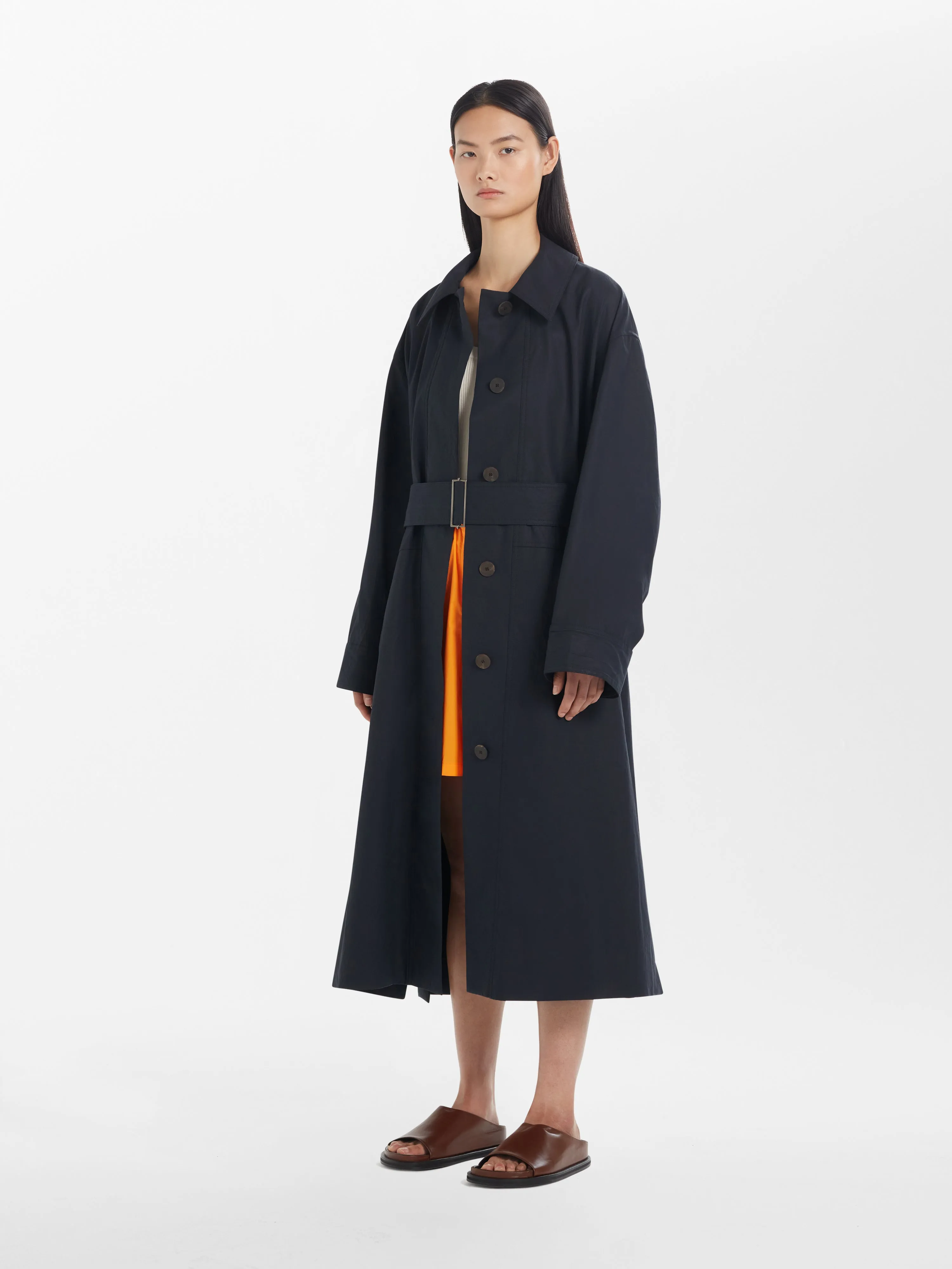 Monterry Coat in Darkest Navy sold by Studio Nicholson product image thumbnail 2