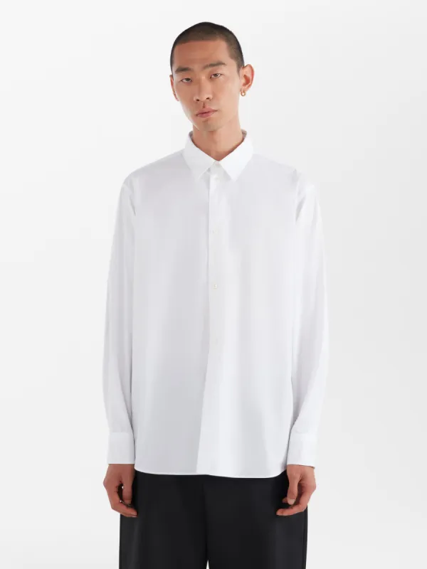 Santo Cotton Shirt in Optic White sold by Studio Nicholson