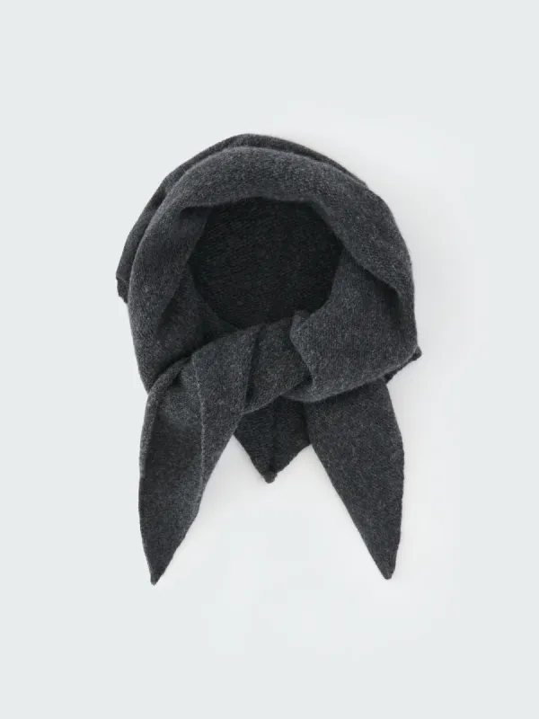 Trigon Scarf in Charcoal Marl made by Studio Nicholson