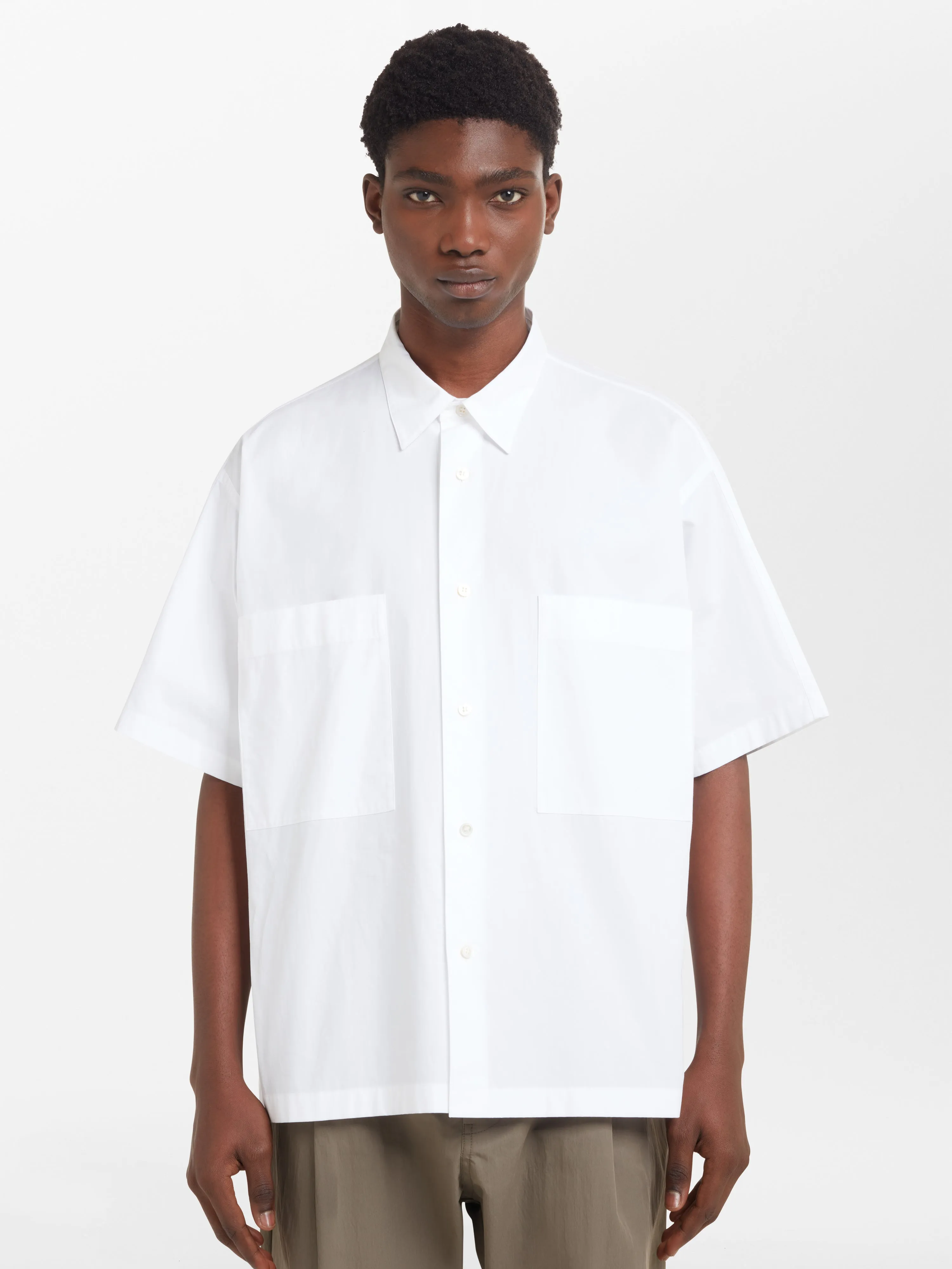Eurus Shirt in Optic White sold by Studio Nicholson