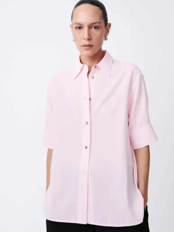 Jonzen Shirt in Miami Pink made by Studio Nicholson