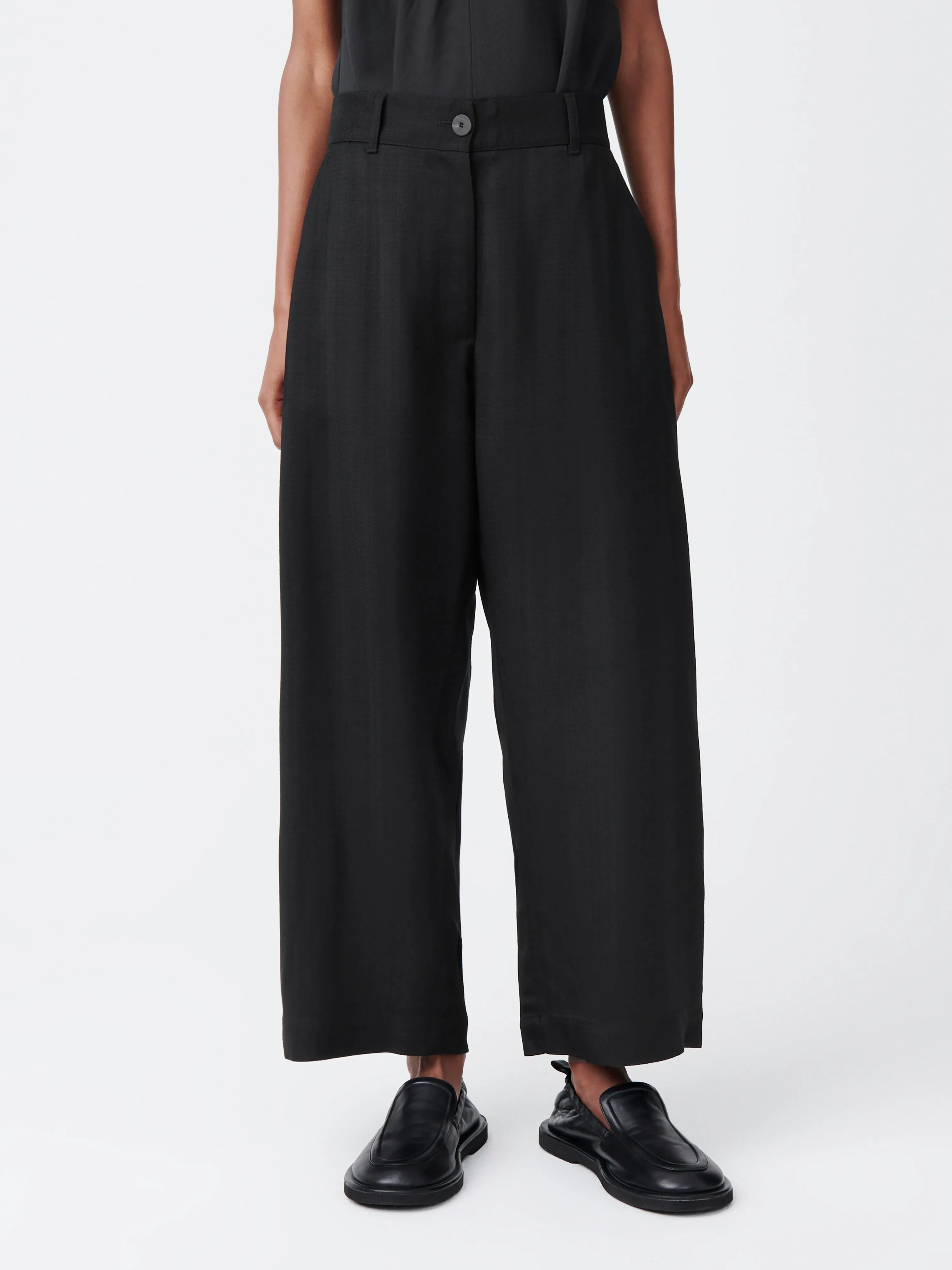 Chalco Basket Weave Pant in Black sold by Studio Nicholson product image thumbnail 4