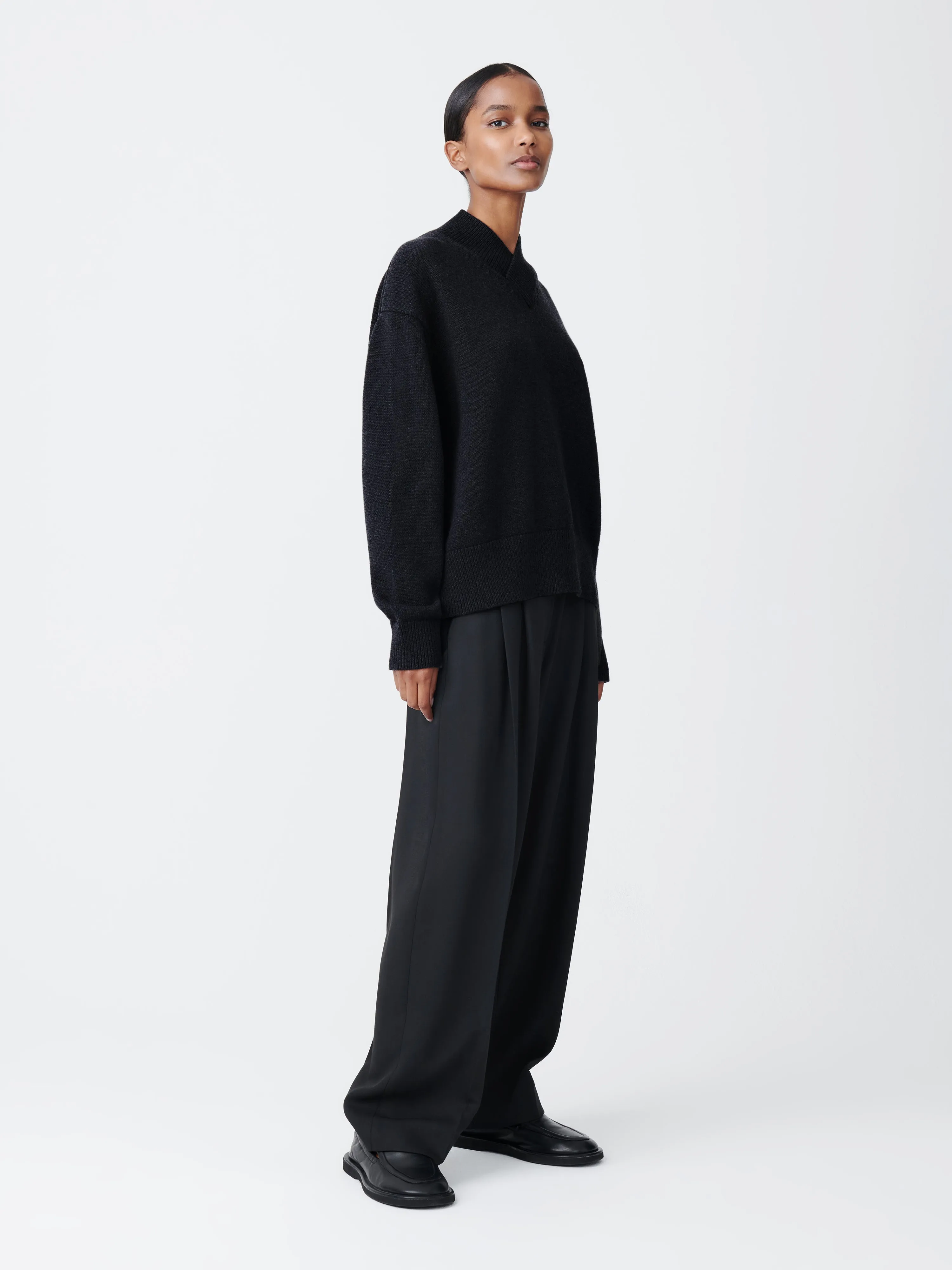 Acuna Viscose Pant in Darkest Navy sold by Studio Nicholson product image thumbnail 2