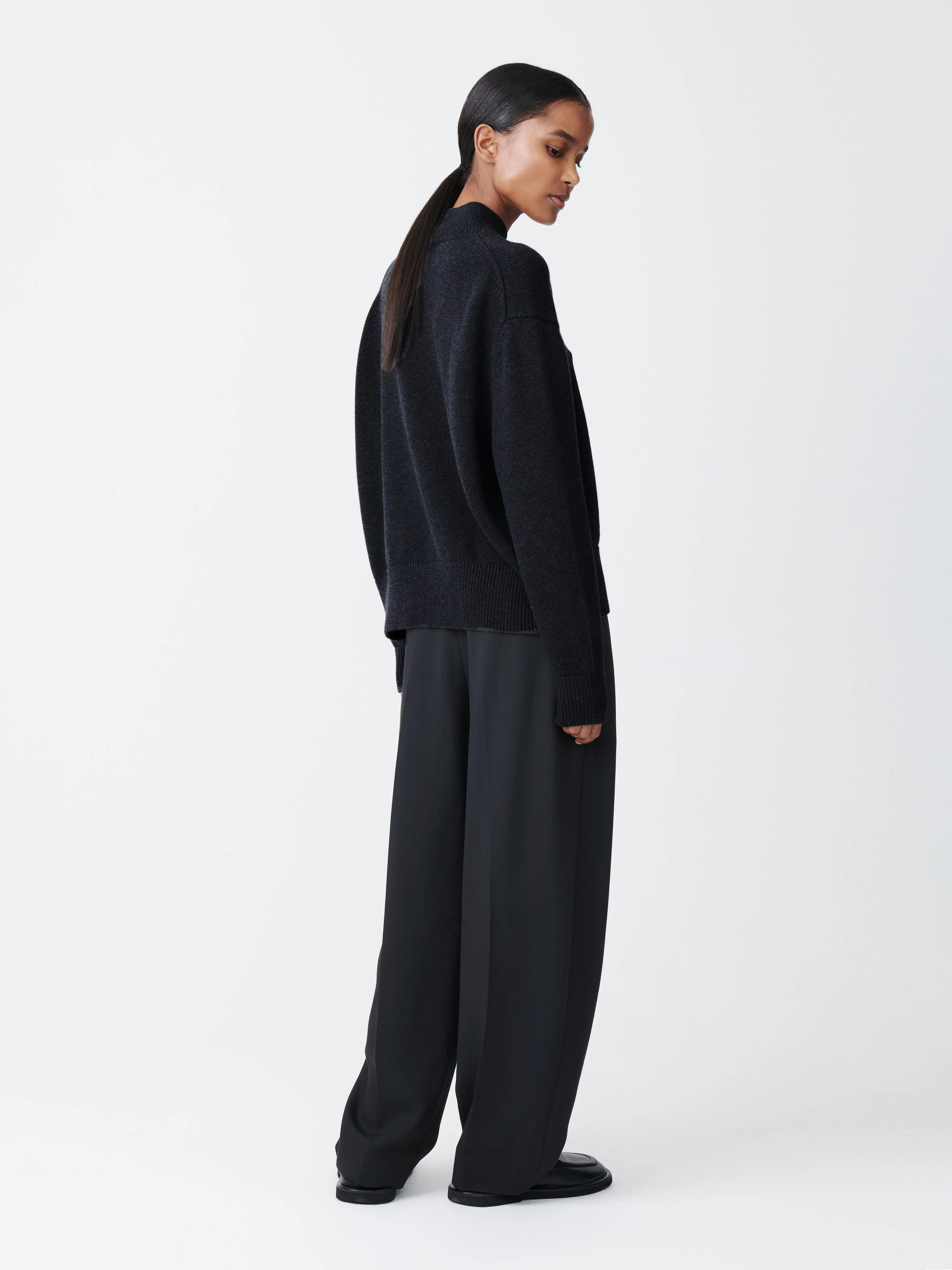 Acuna Viscose Pant in Darkest Navy sold by Studio Nicholson product image thumbnail 3