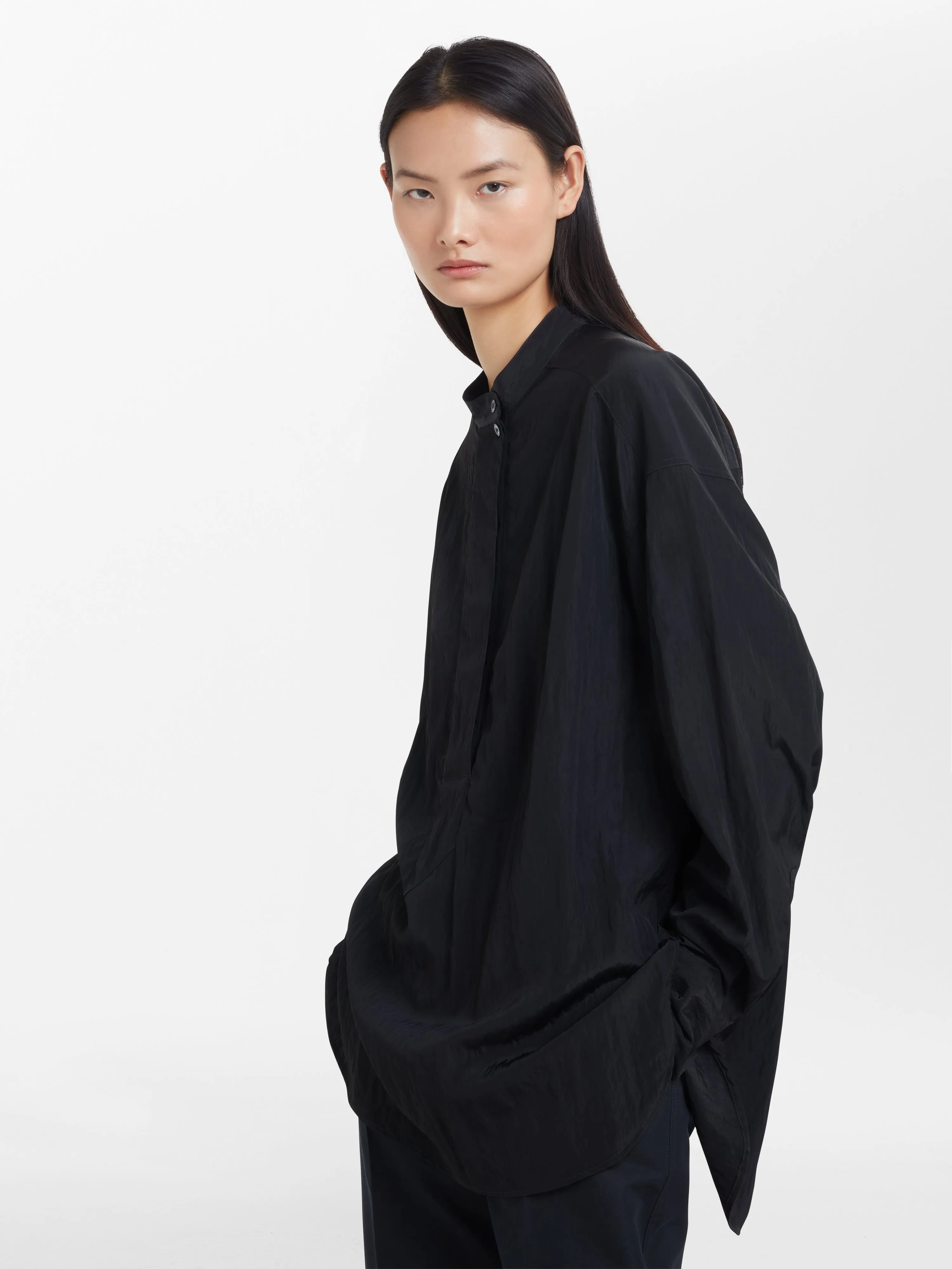 Valle Shirt in Black sold by Studio Nicholson product image thumbnail 4