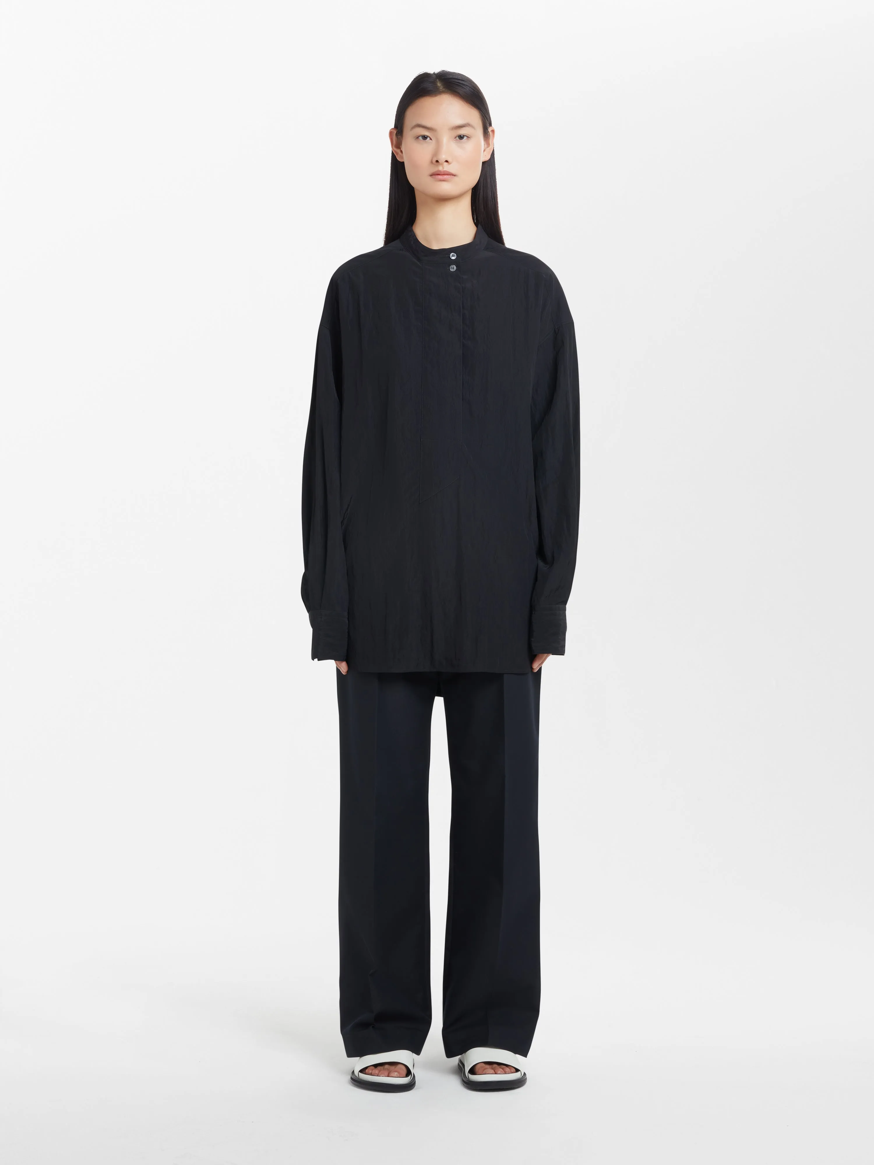 Valle Shirt in Black sold by Studio Nicholson