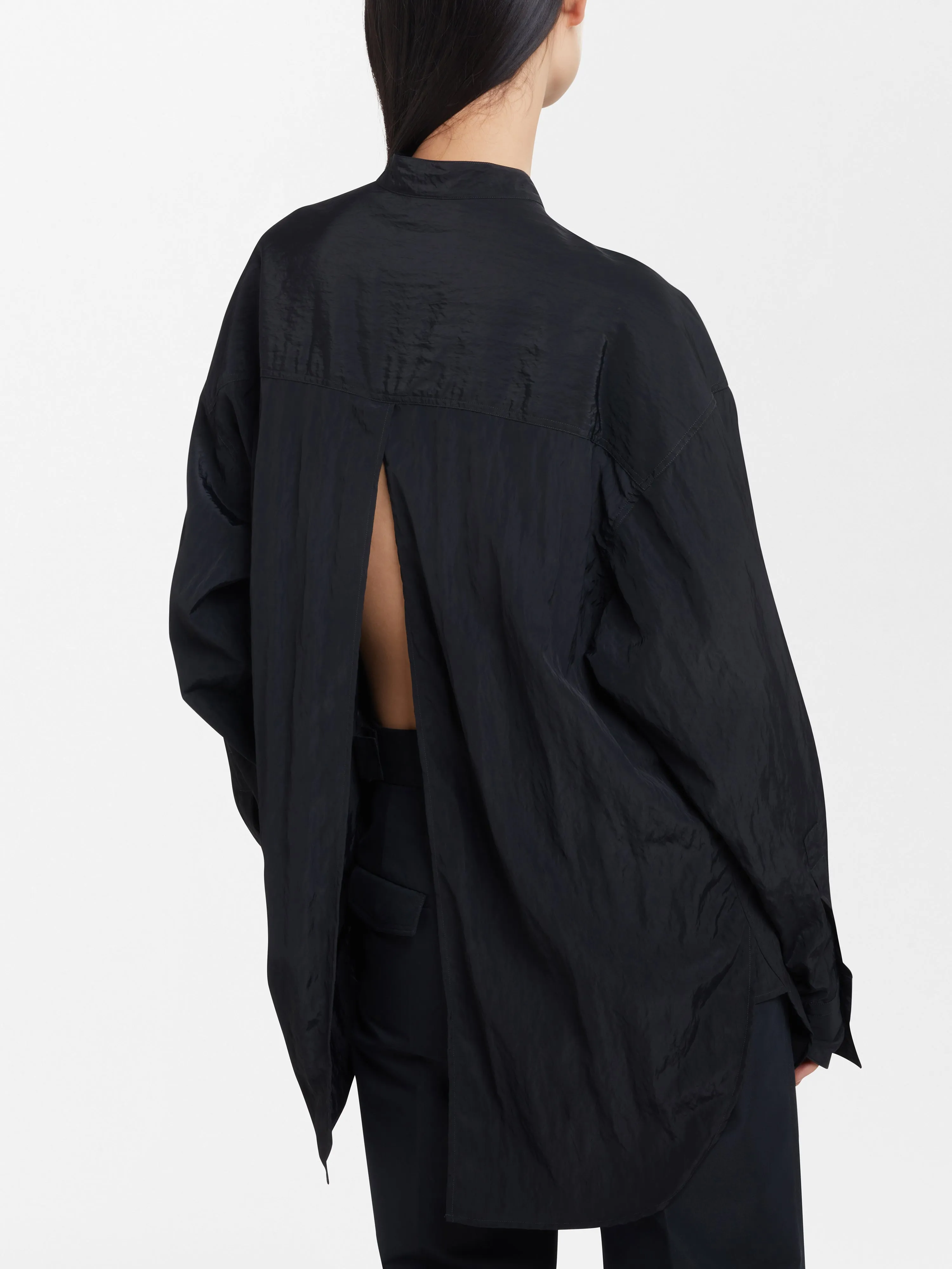 Valle Shirt in Black sold by Studio Nicholson product image thumbnail 5