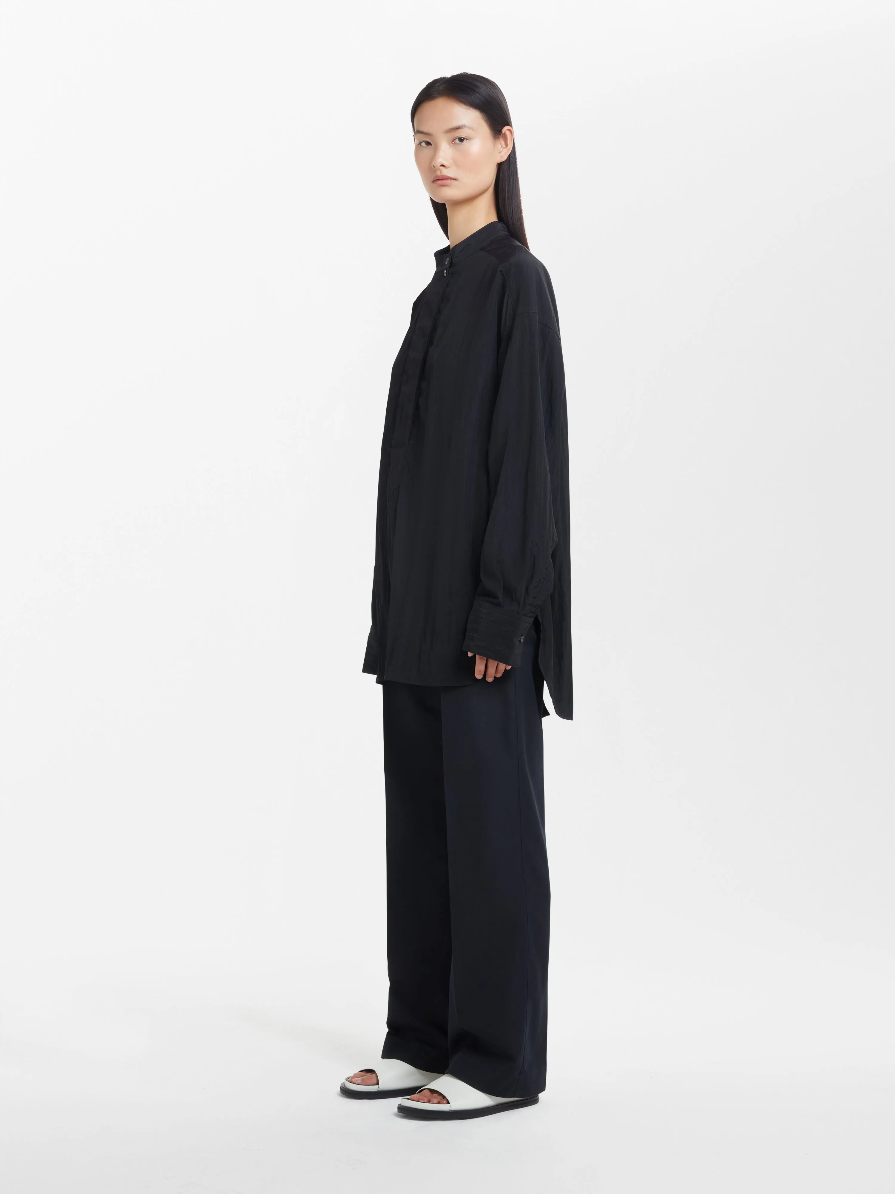 Valle Shirt in Black sold by Studio Nicholson product image thumbnail 2