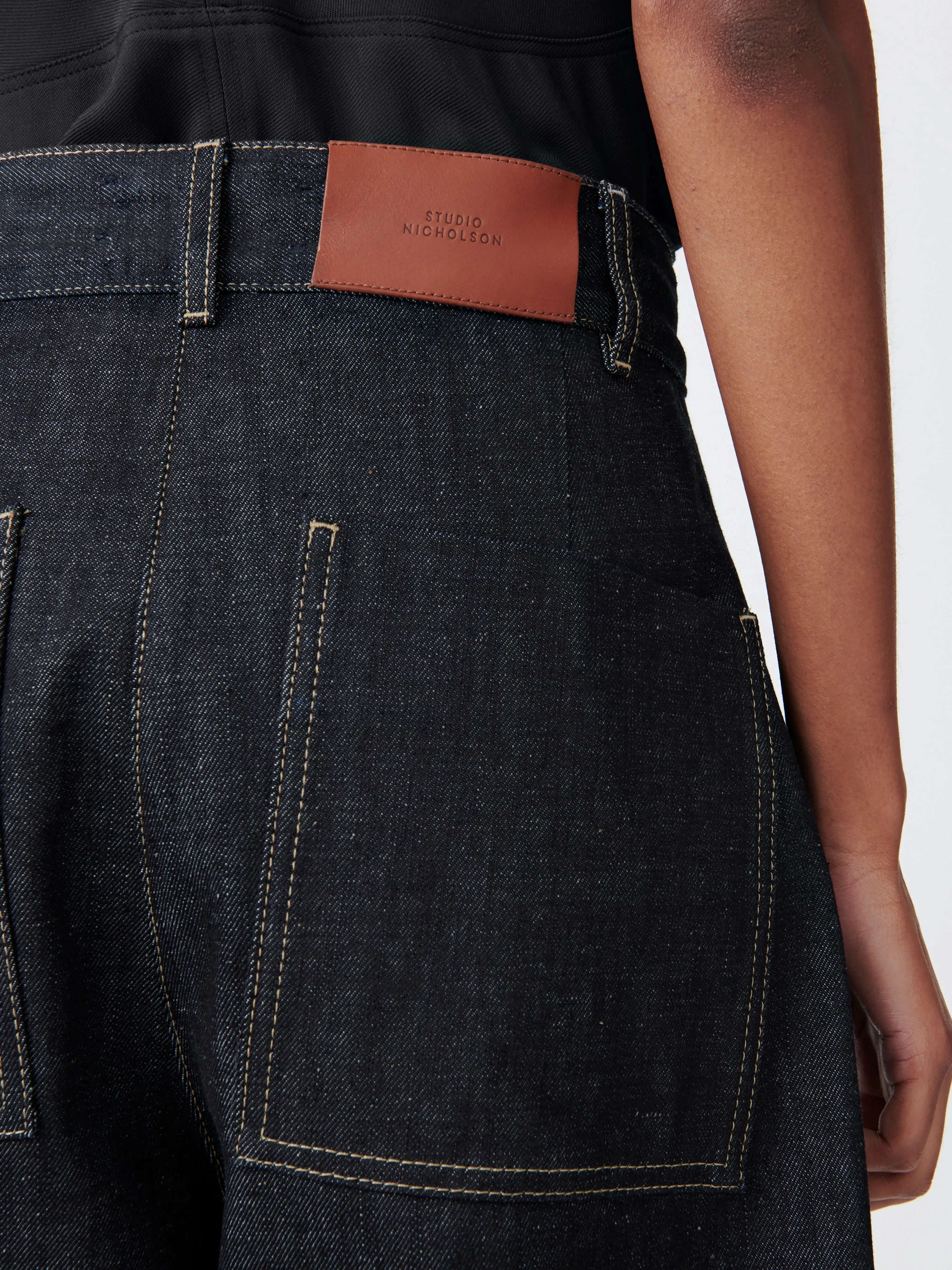 Chalco Denim Pant in Raw Indigo sold by Studio Nicholson product image thumbnail 5