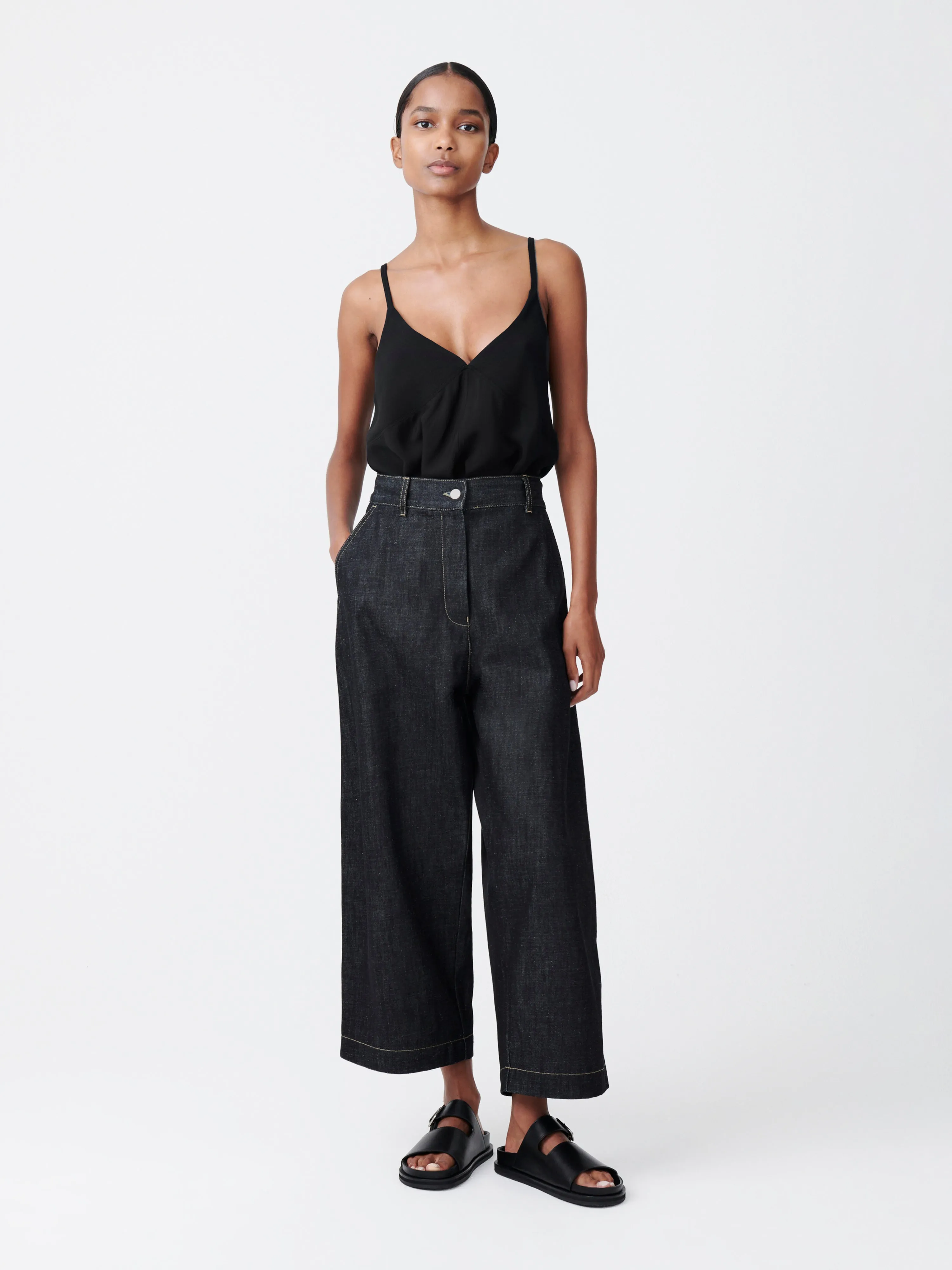 Chalco Denim Pant in Raw Indigo sold by Studio Nicholson