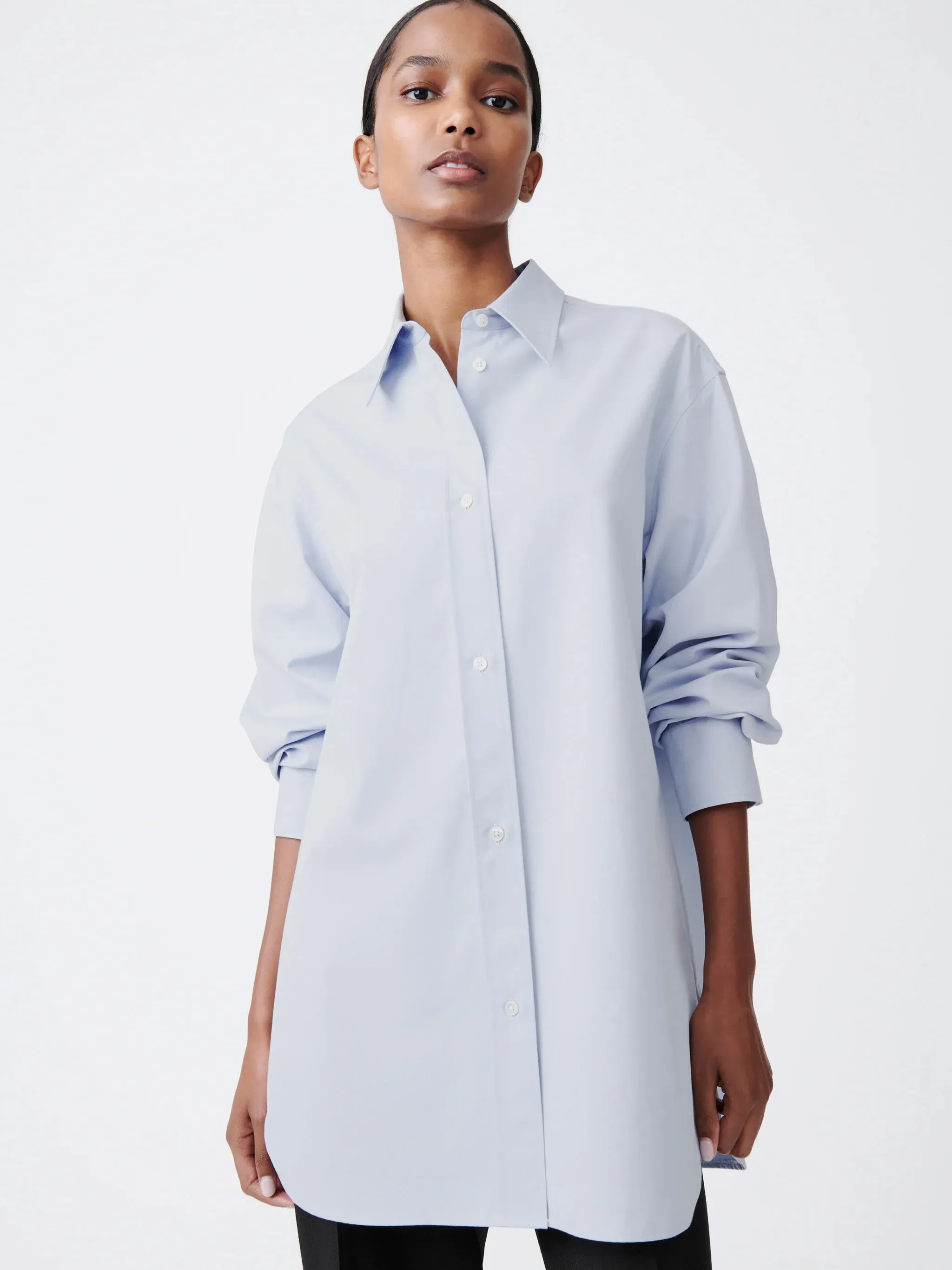 Santos Oxford Shirt in Mist sold by Studio Nicholson