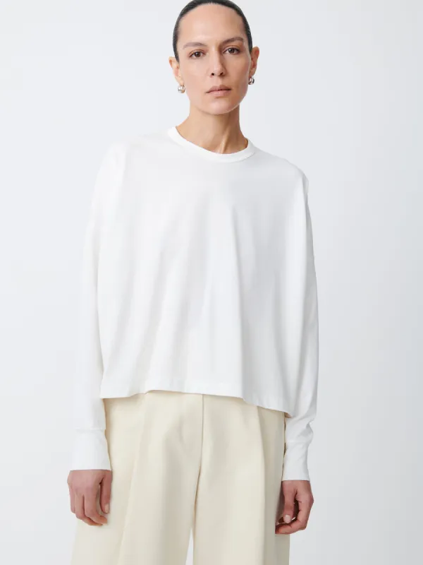 Loop Long Sleeve T-Shirt In Optic White sold by Studio Nicholson