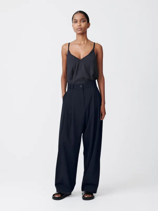 Nika Tropical Wool Pant in Darkest Navy made by Studio Nicholson