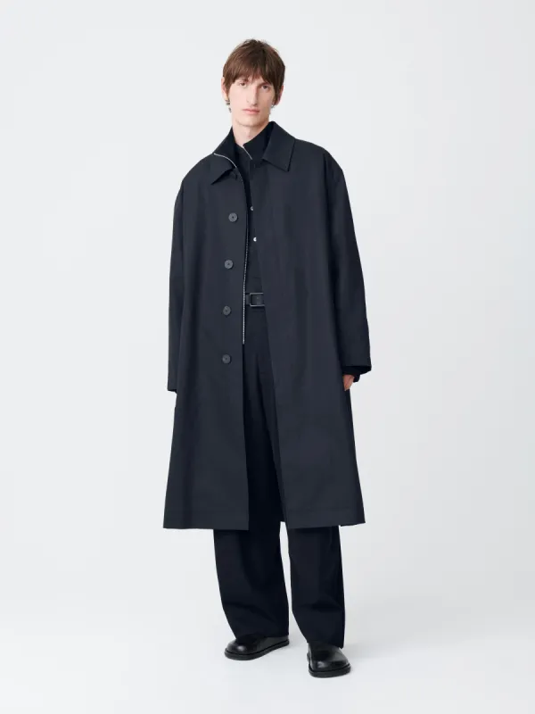Ledro Coat in Darkest Navy made by Studio Nicholson