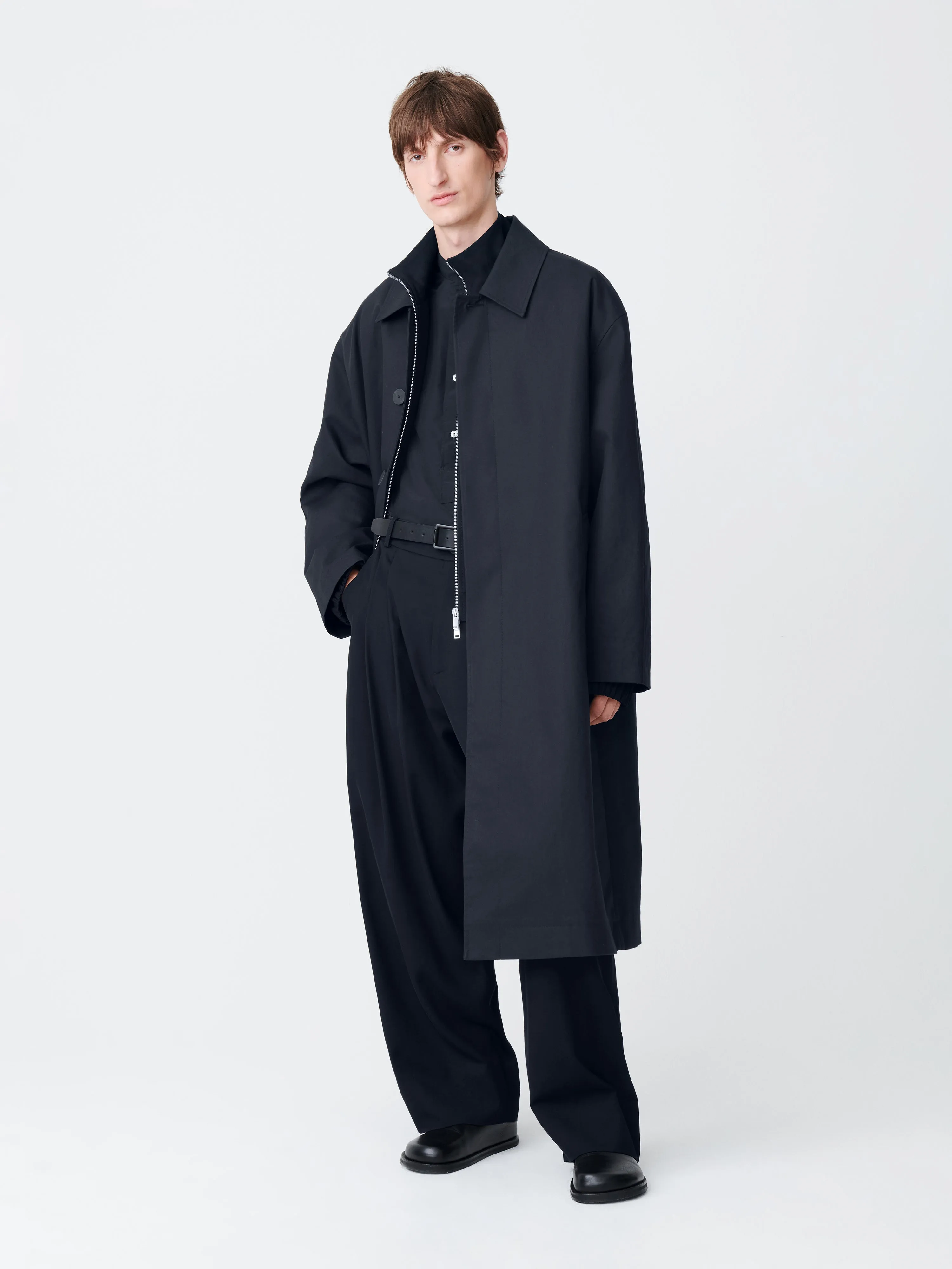 Ledro Coat in Darkest Navy sold by Studio Nicholson product image thumbnail 3