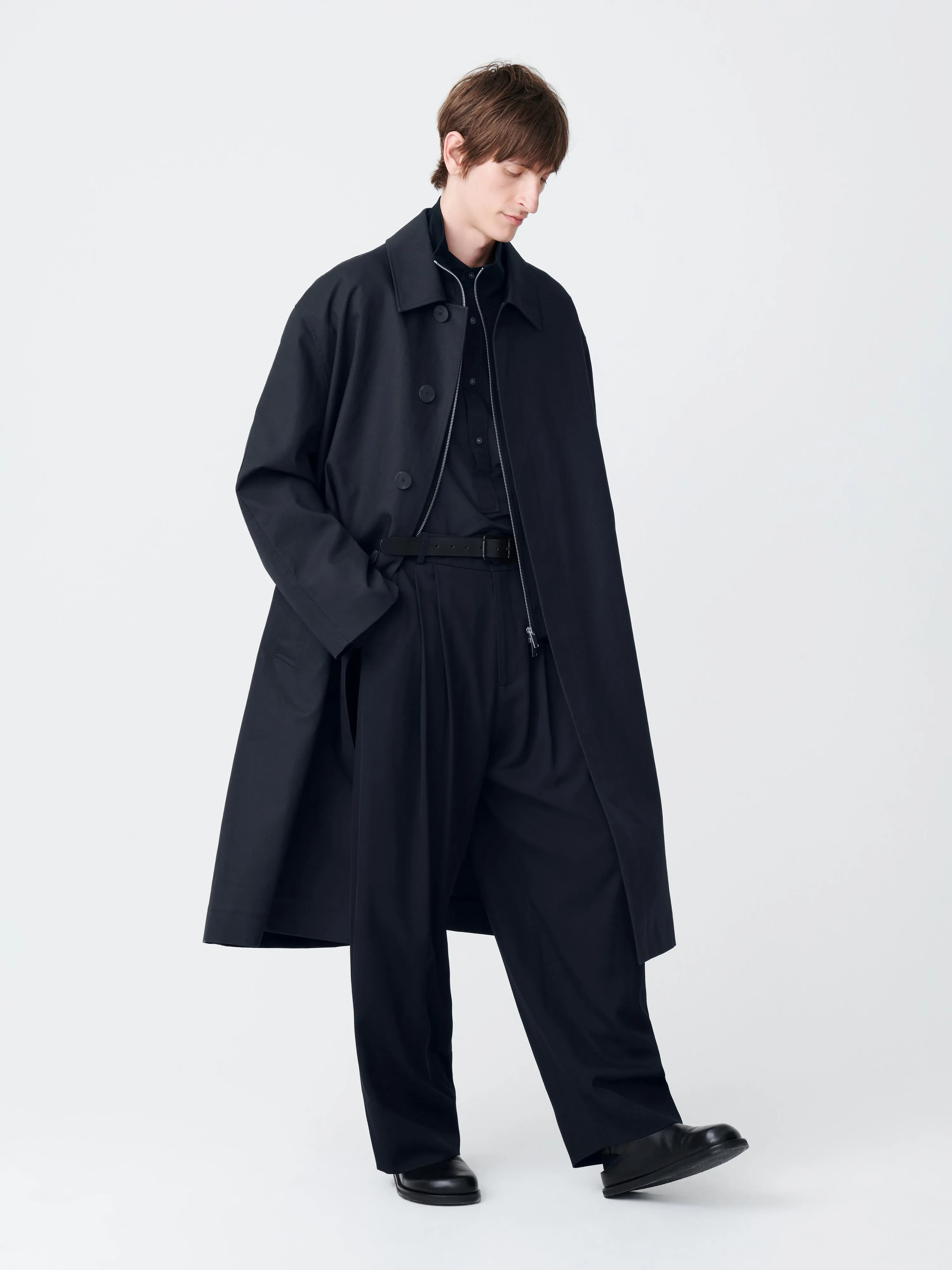Ledro Coat in Darkest Navy sold by Studio Nicholson product image thumbnail 4