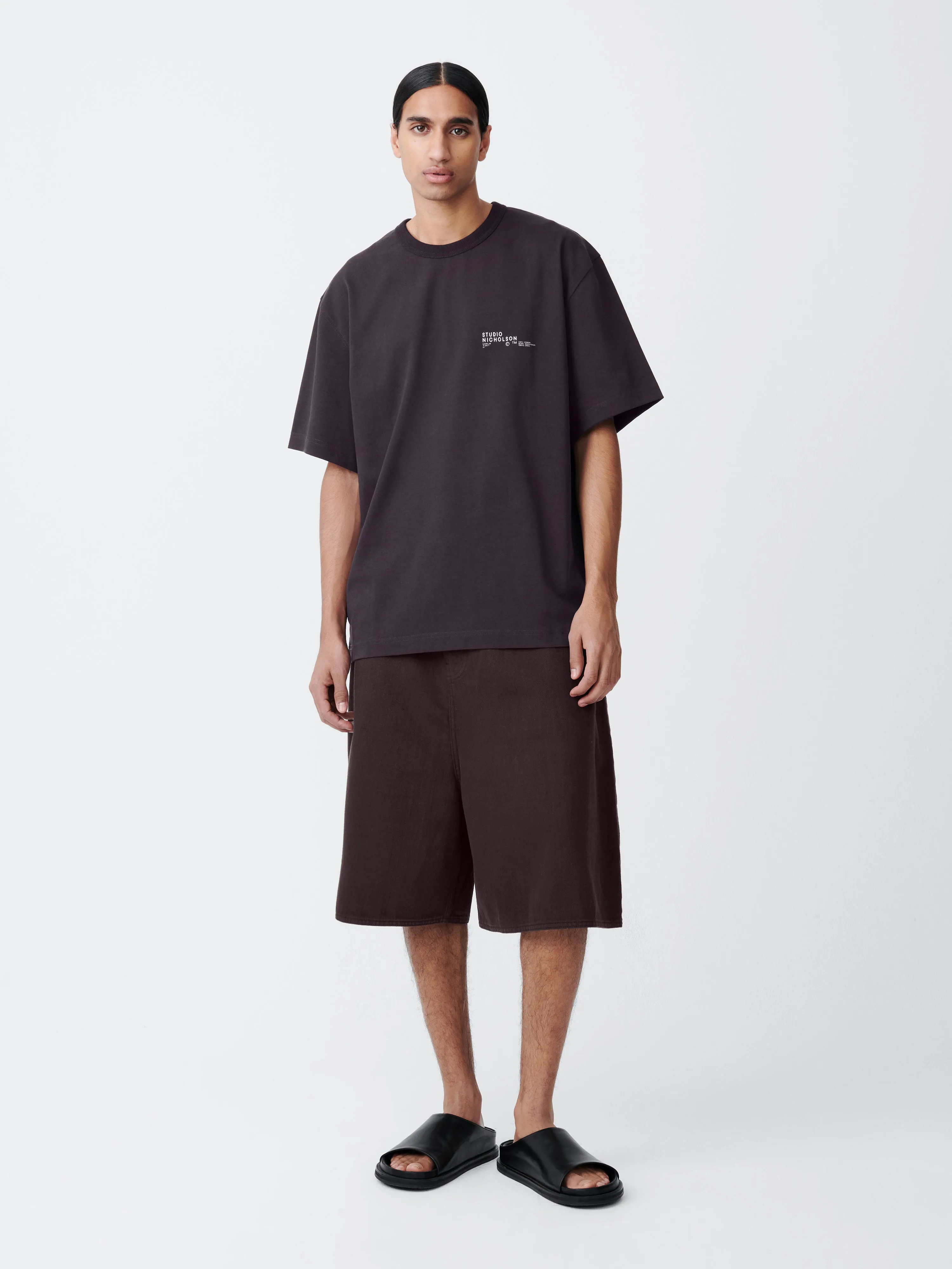 Module T-Shirt in Black Grape sold by Studio Nicholson product image thumbnail 2
