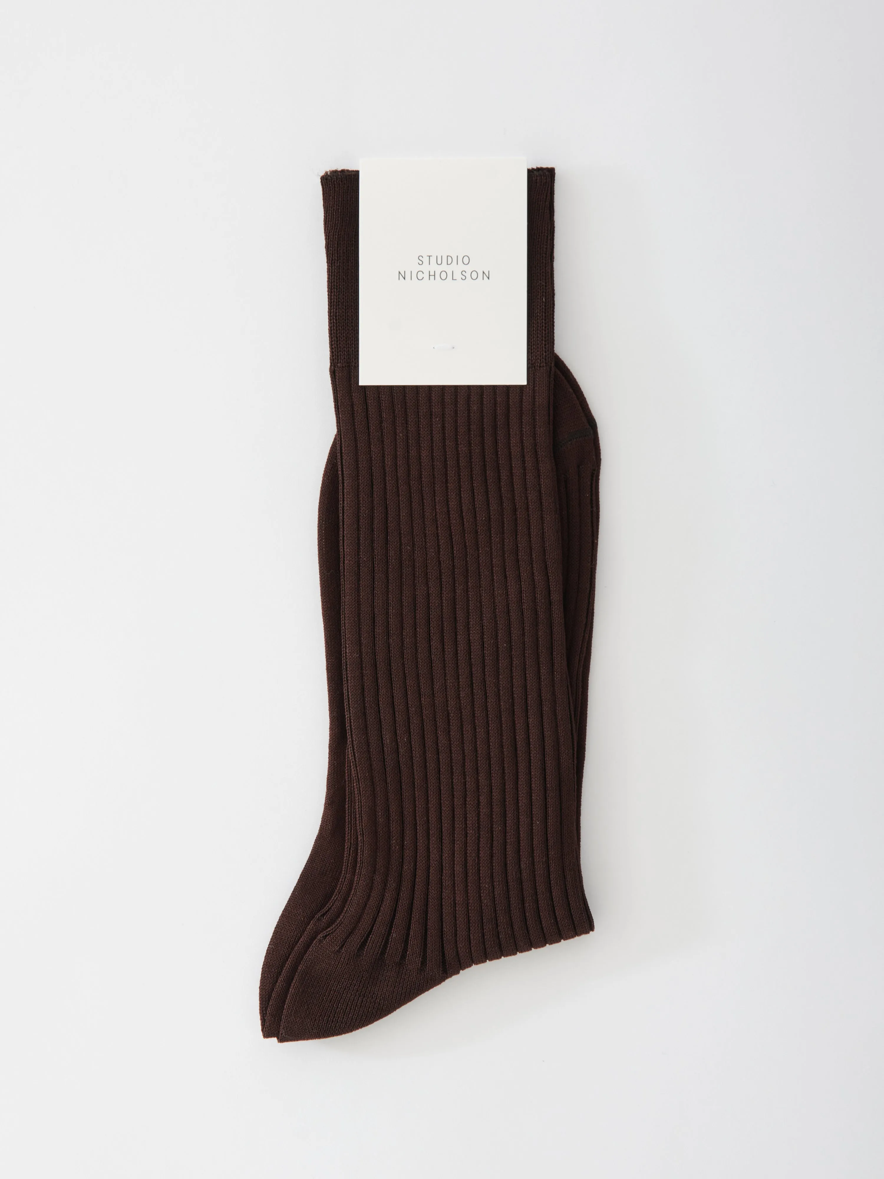 Neffi Socks in Chocolate sold by Studio Nicholson
