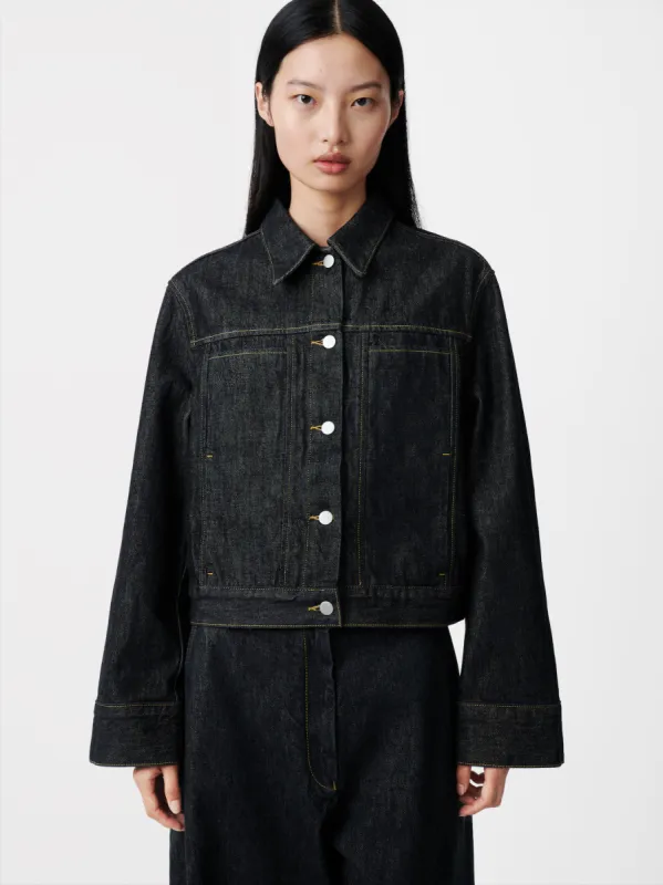 Tahoe Italian Denim Jacket in Black sold by Studio Nicholson
