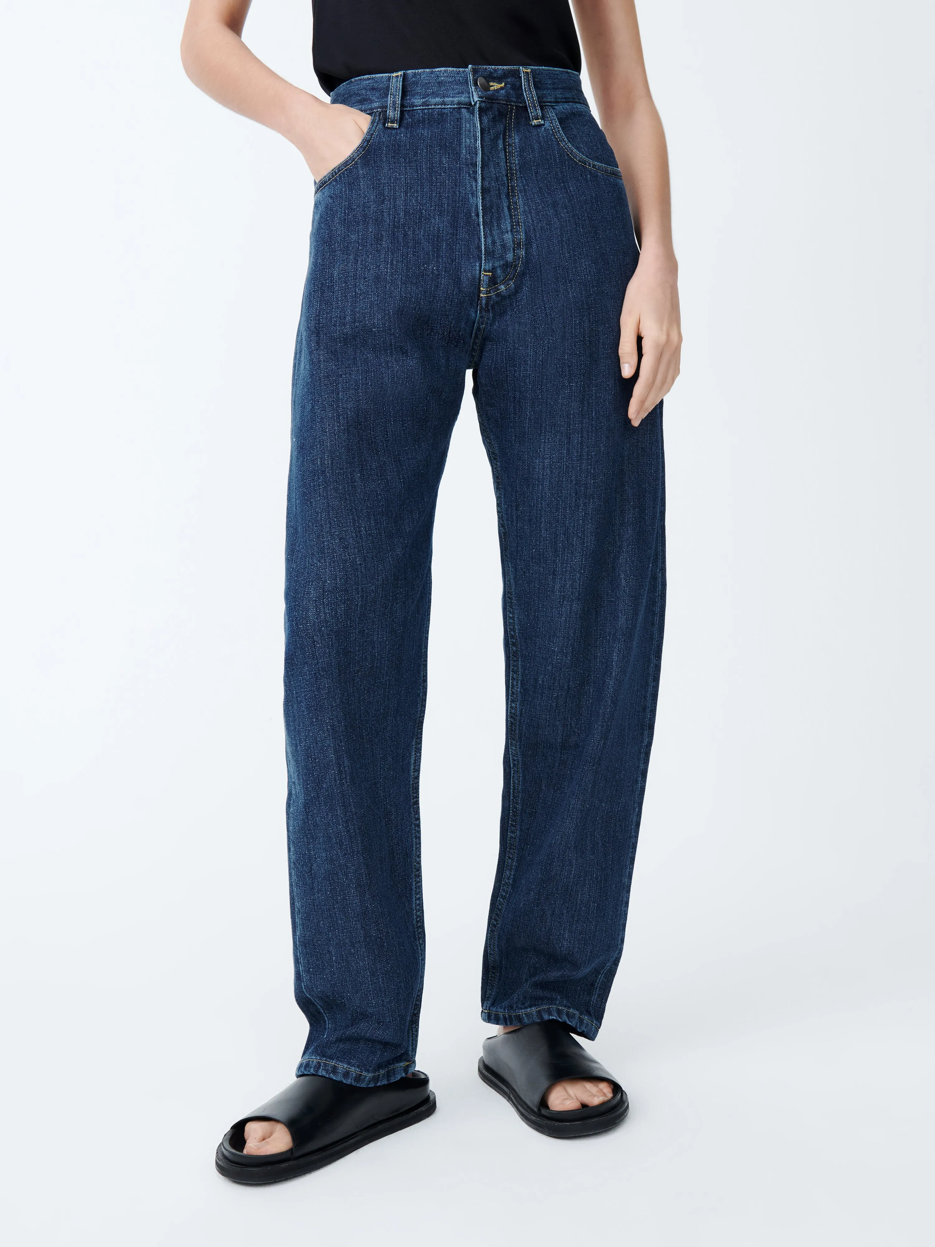 Tiago Denim Pant in Indigo sold by Studio Nicholson product image thumbnail 5