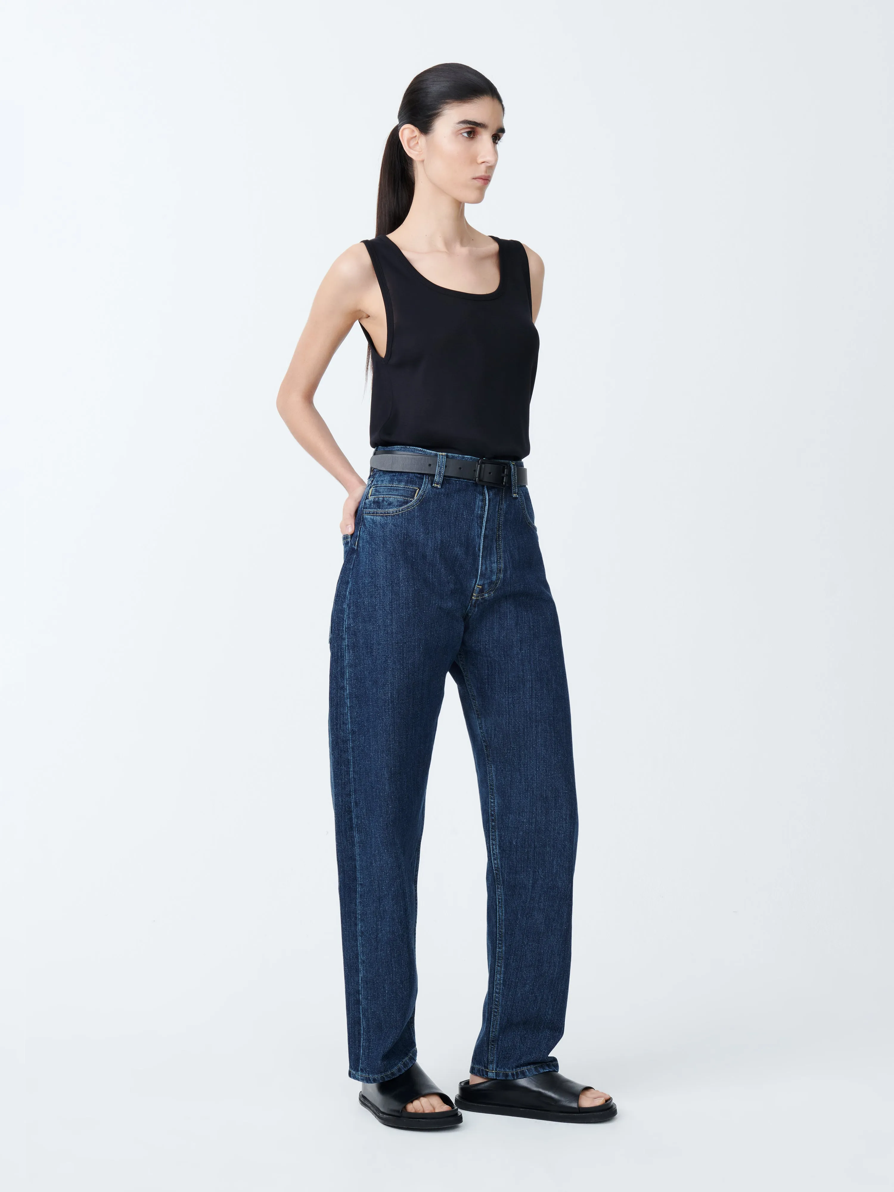 Tiago Denim Pant in Indigo sold by Studio Nicholson product image thumbnail 3