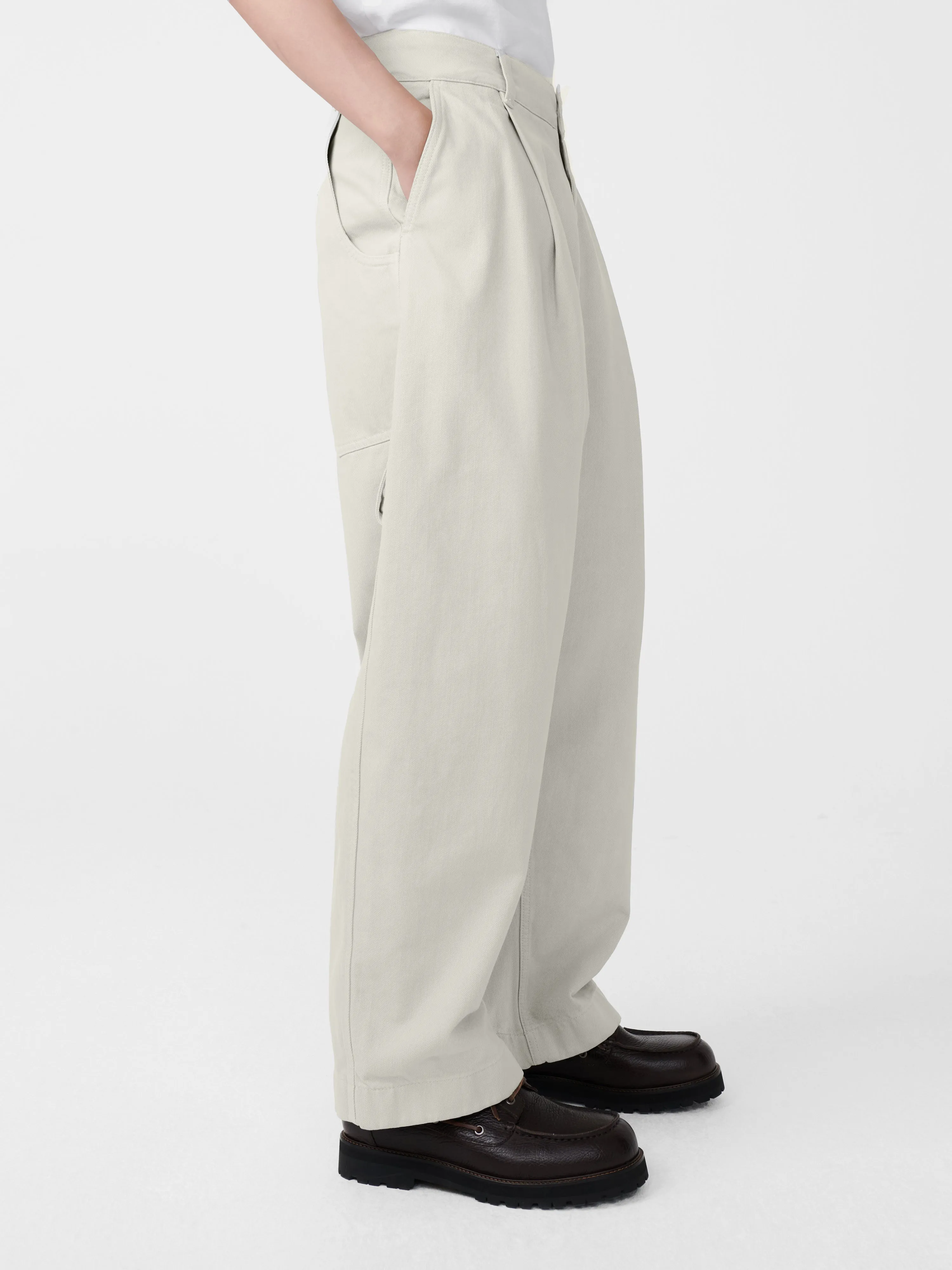 Bridges Denim Pant in Bone Grey sold by Studio Nicholson product image thumbnail 4