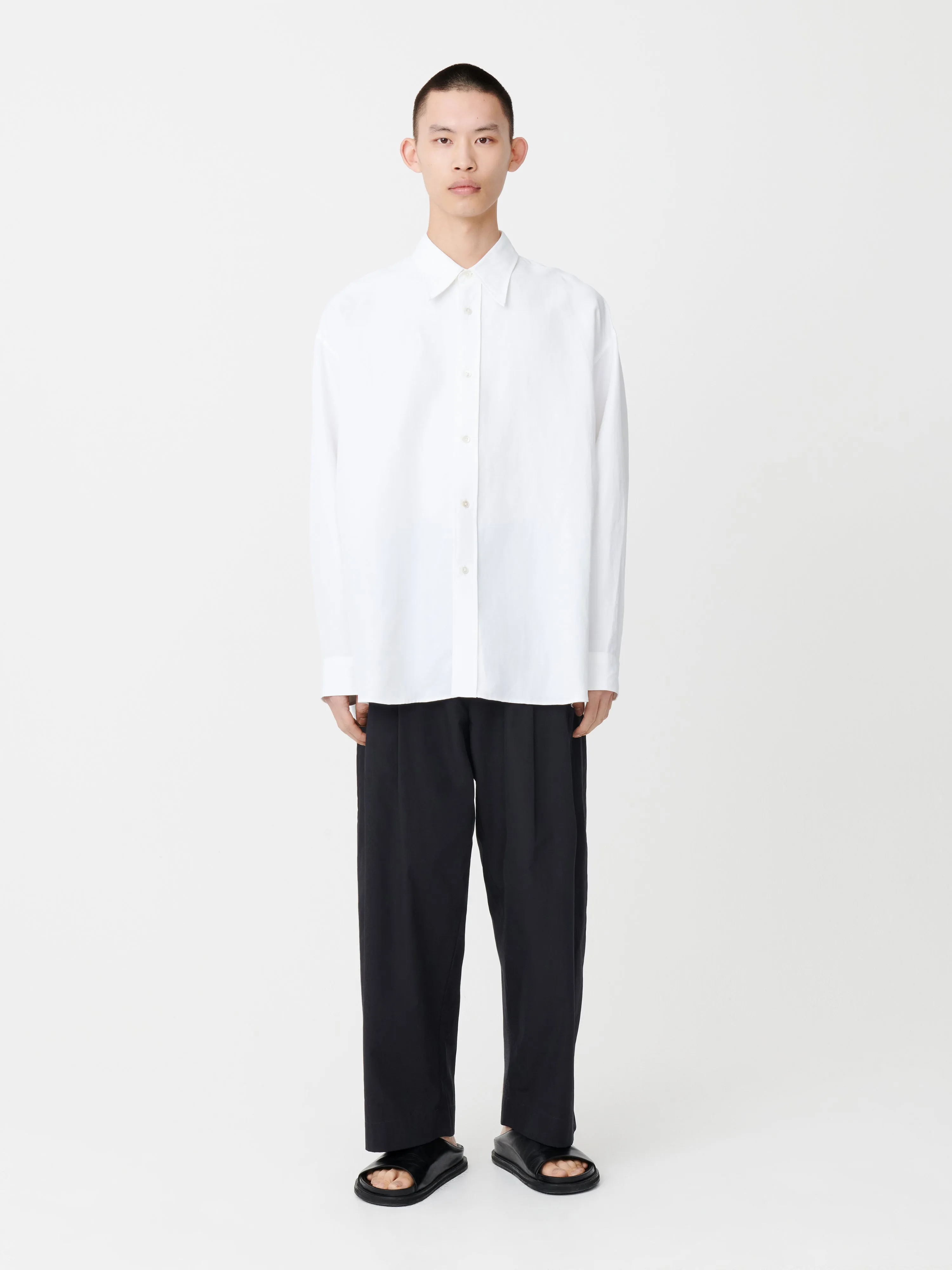Loche Shirt in Optic White sold by Studio Nicholson product image thumbnail 2