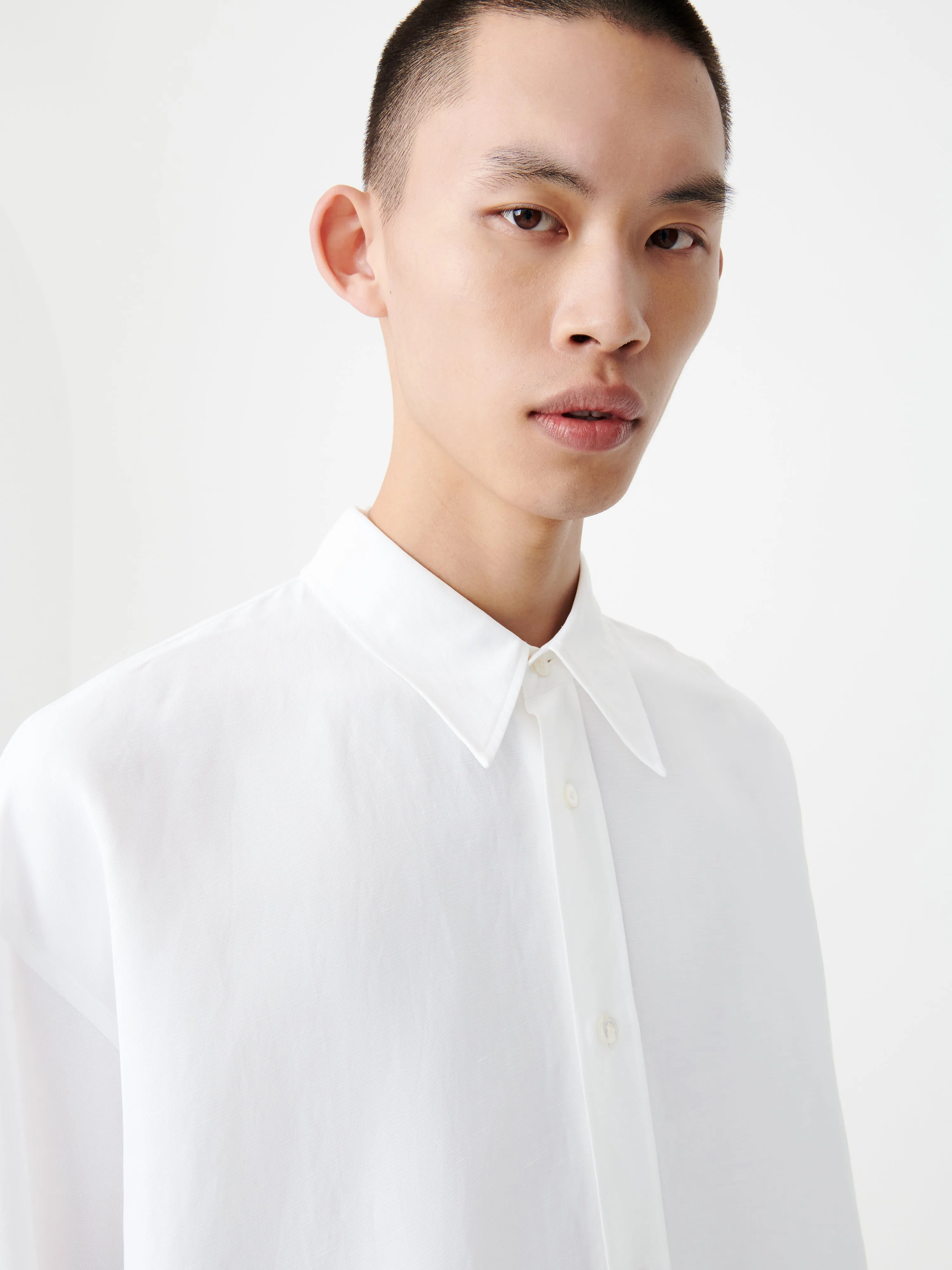Loche Shirt in Optic White sold by Studio Nicholson product image thumbnail 5