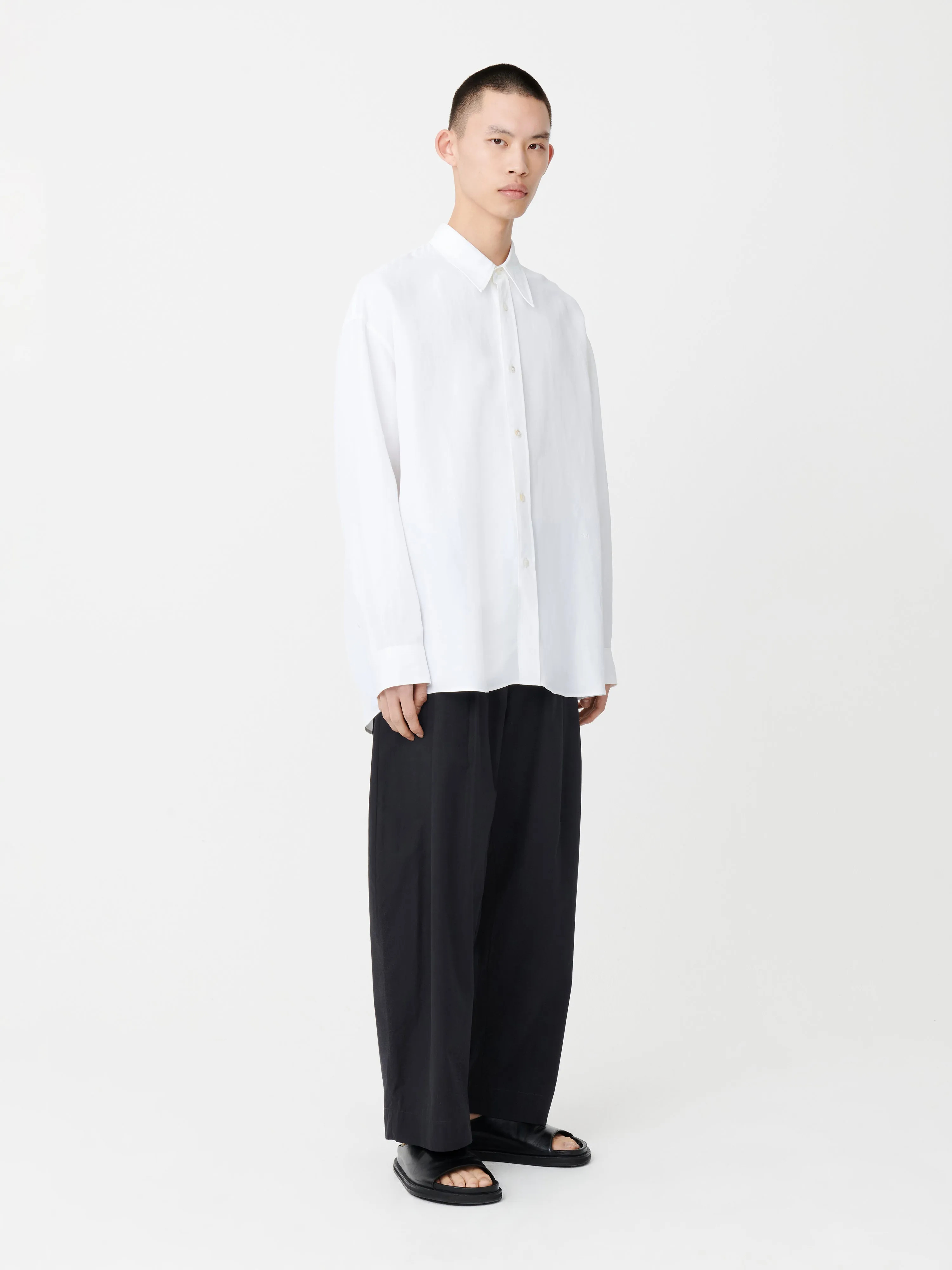 Loche Shirt in Optic White sold by Studio Nicholson product image thumbnail 3