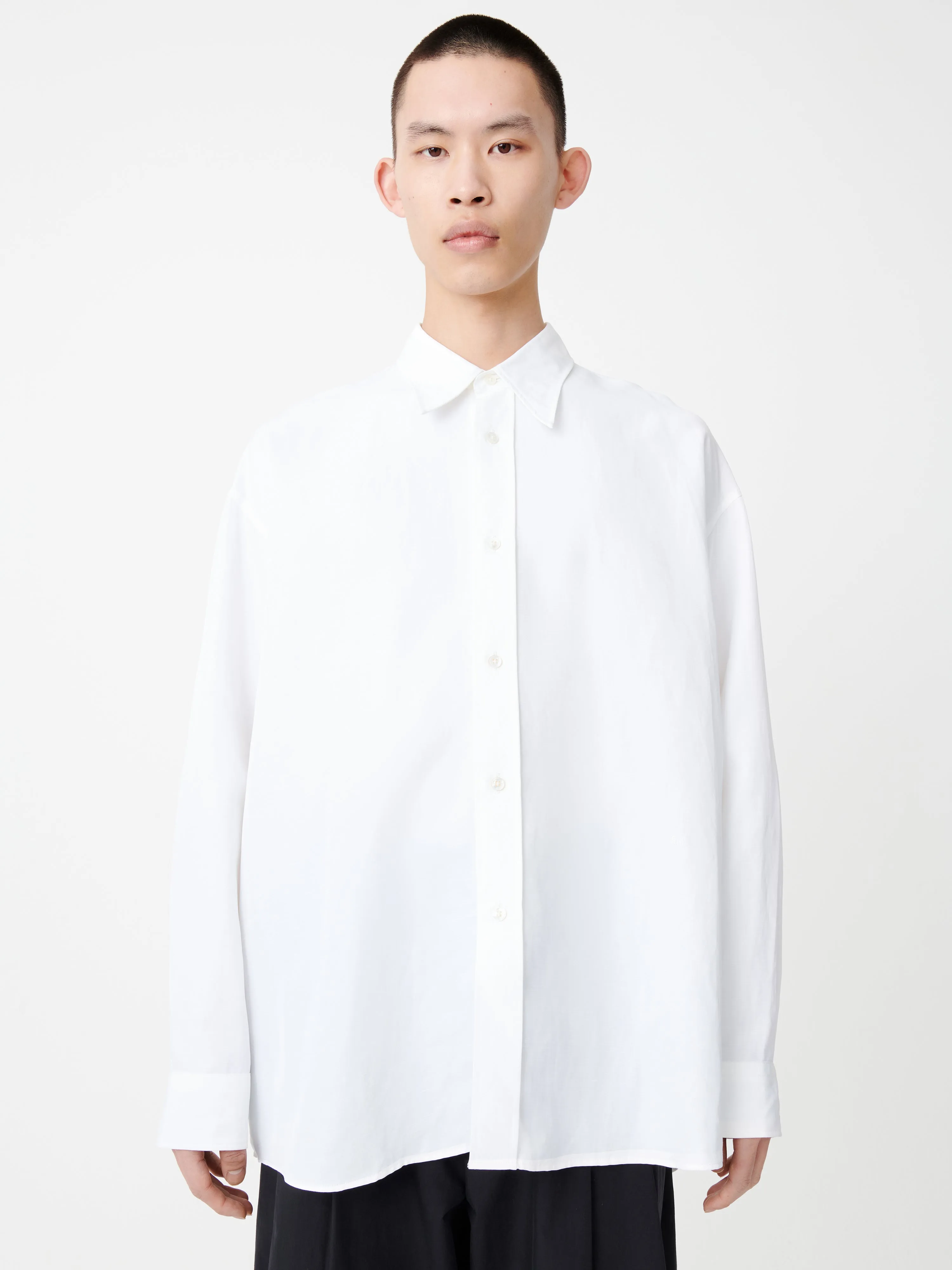 Loche Shirt in Optic White sold by Studio Nicholson