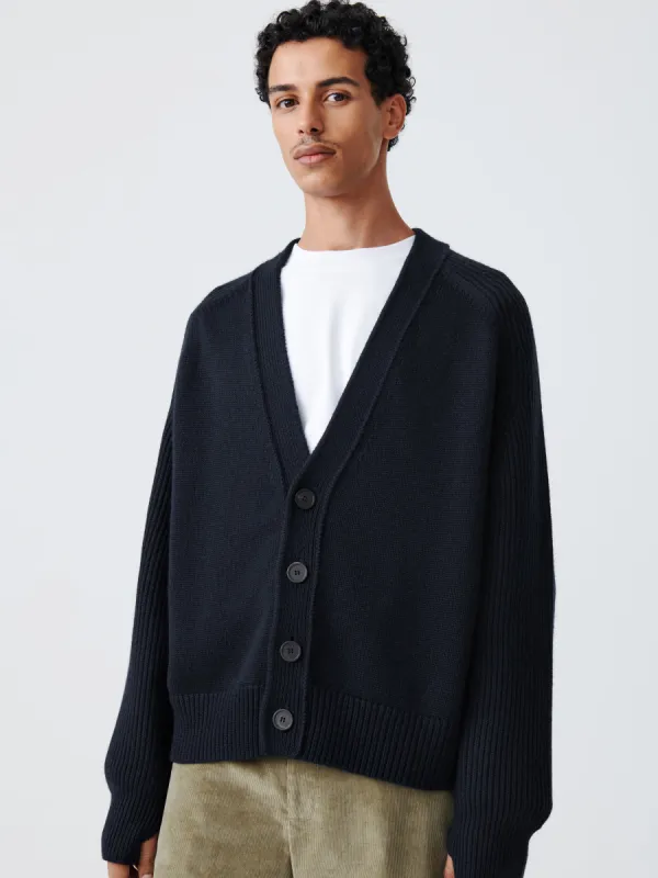 Michel Knit in Darkest Navy sold by Studio Nicholson