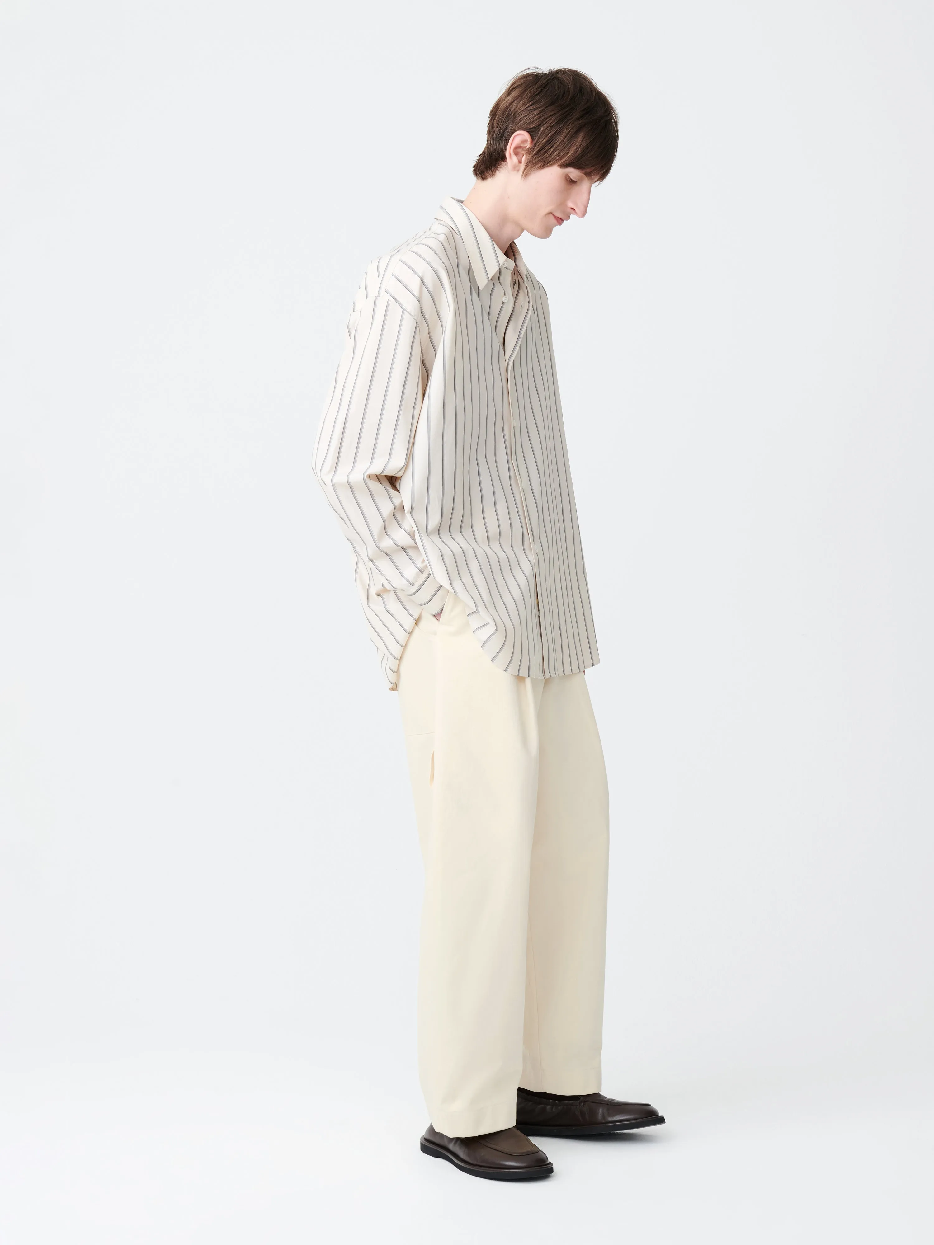 Loche Shirt in Plaster Stripe sold by Studio Nicholson product image thumbnail 3