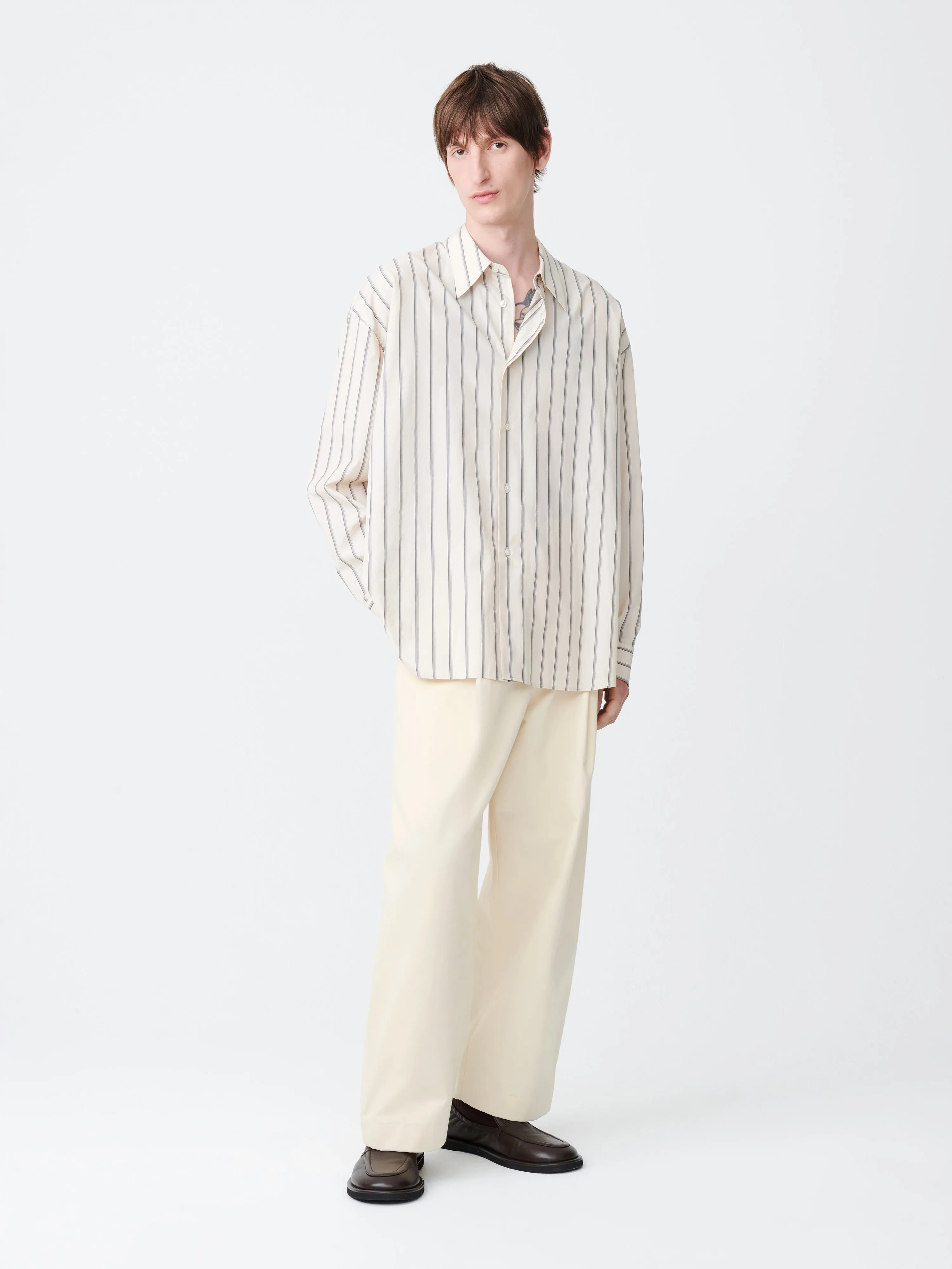 Loche Shirt in Plaster Stripe sold by Studio Nicholson product image thumbnail 2
