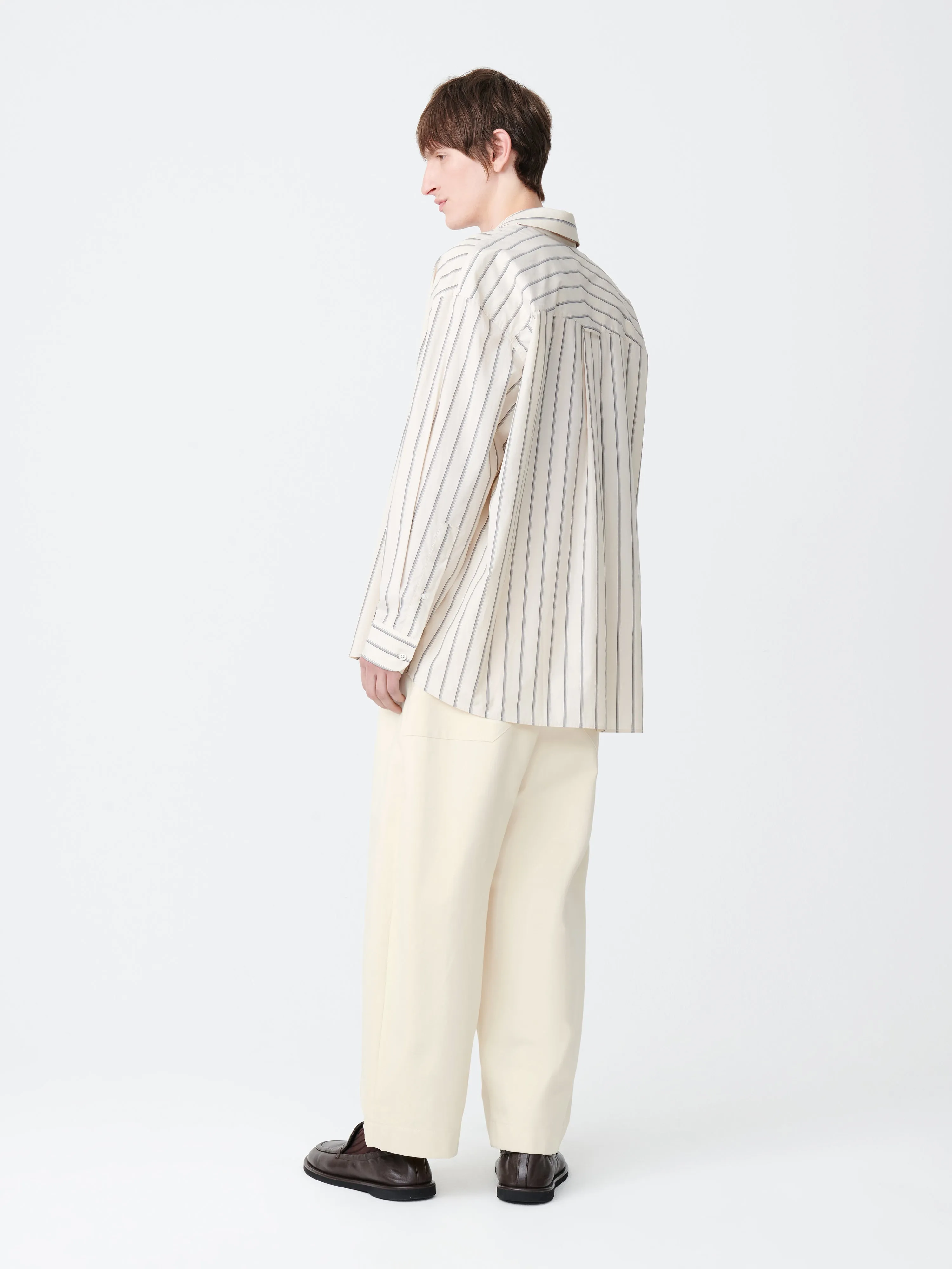 Loche Shirt in Plaster Stripe sold by Studio Nicholson product image thumbnail 4