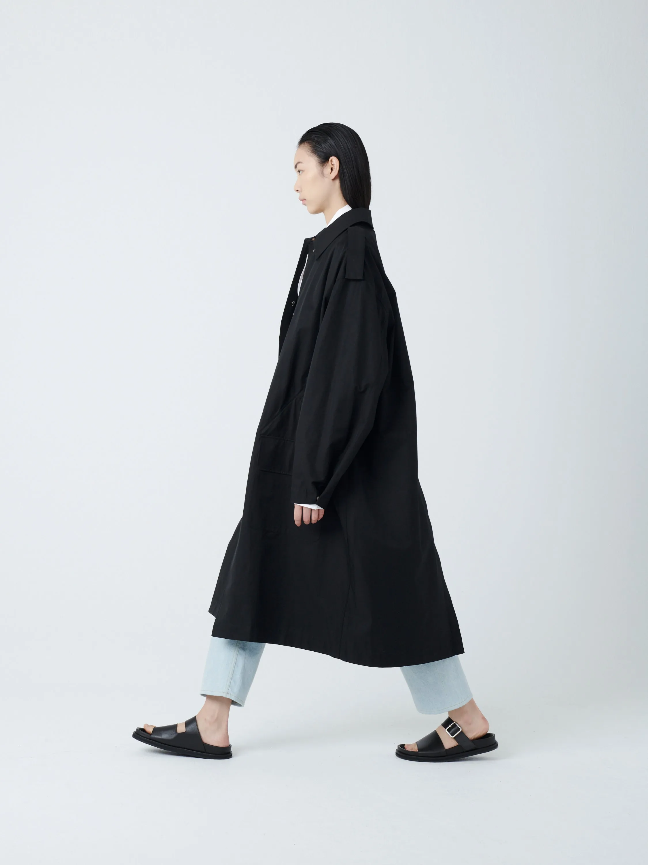 Diphu Coat in Black sold by Studio Nicholson product image thumbnail 4